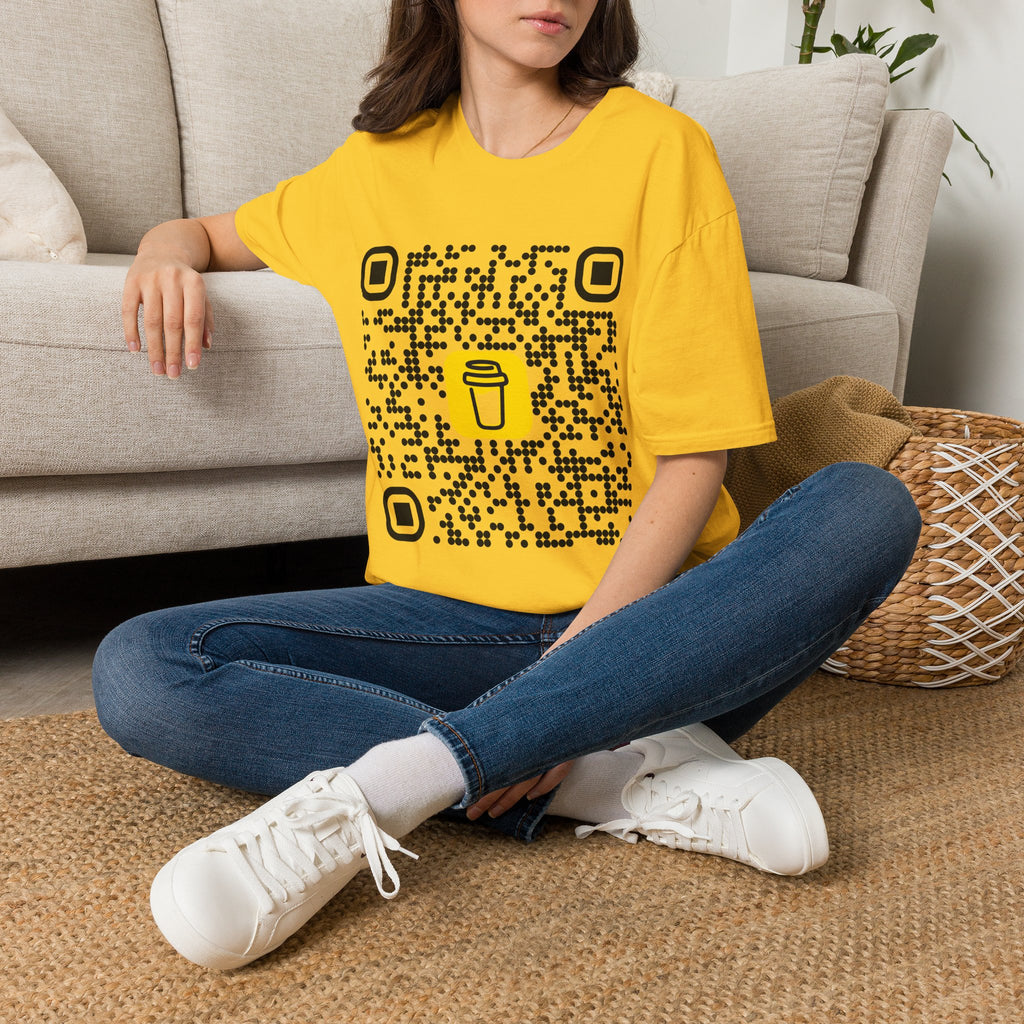 QR Code Coffee Tee — Scan-to-Order Coffee Shop T-Shirt