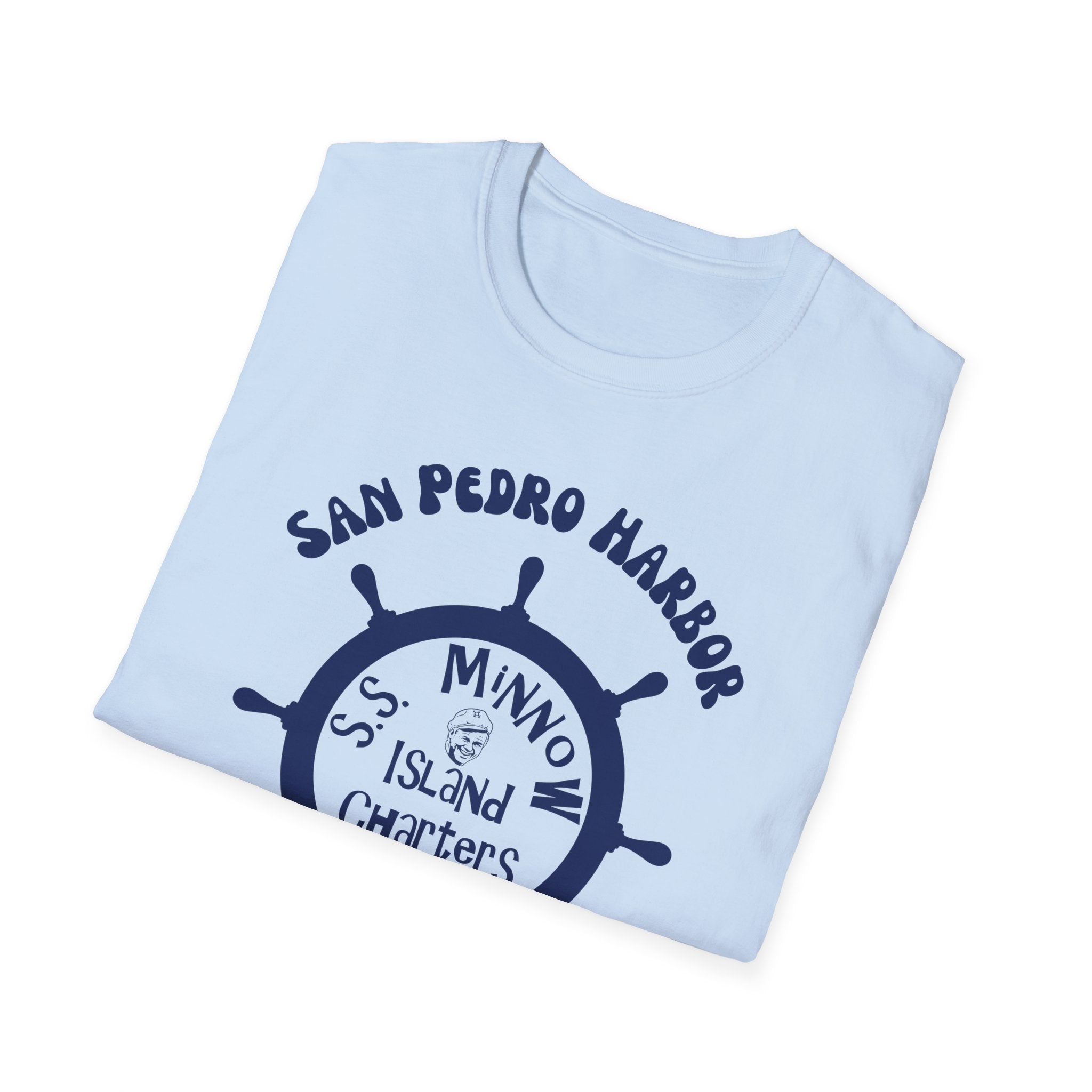 San Pedro Harbor Ship Wheel T-Shirt | SS Minnow Island Charters