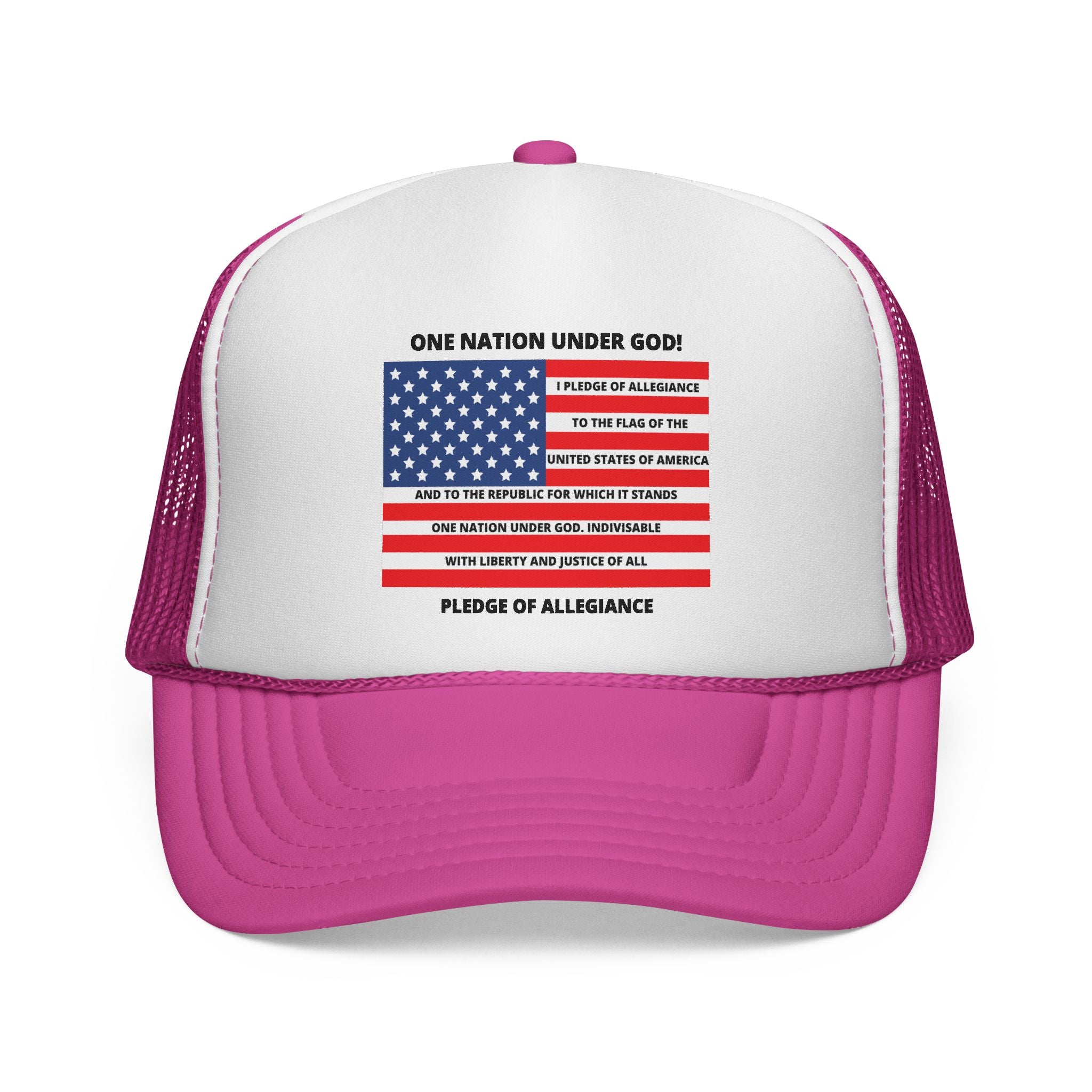 Pledge of Allegiance Trucker Cap — "One Nation Under GOD" Patriotic Hat