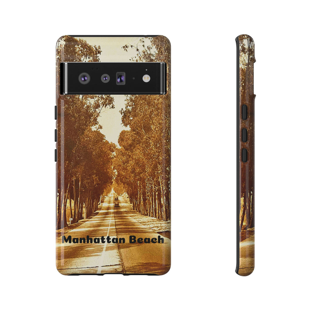 Phone Cases Manhattan Beach Rosecrans Ave Early 60's Tough Cases 90266 California, iPhone Samsung Google Pixel Protective Cover, Vintage