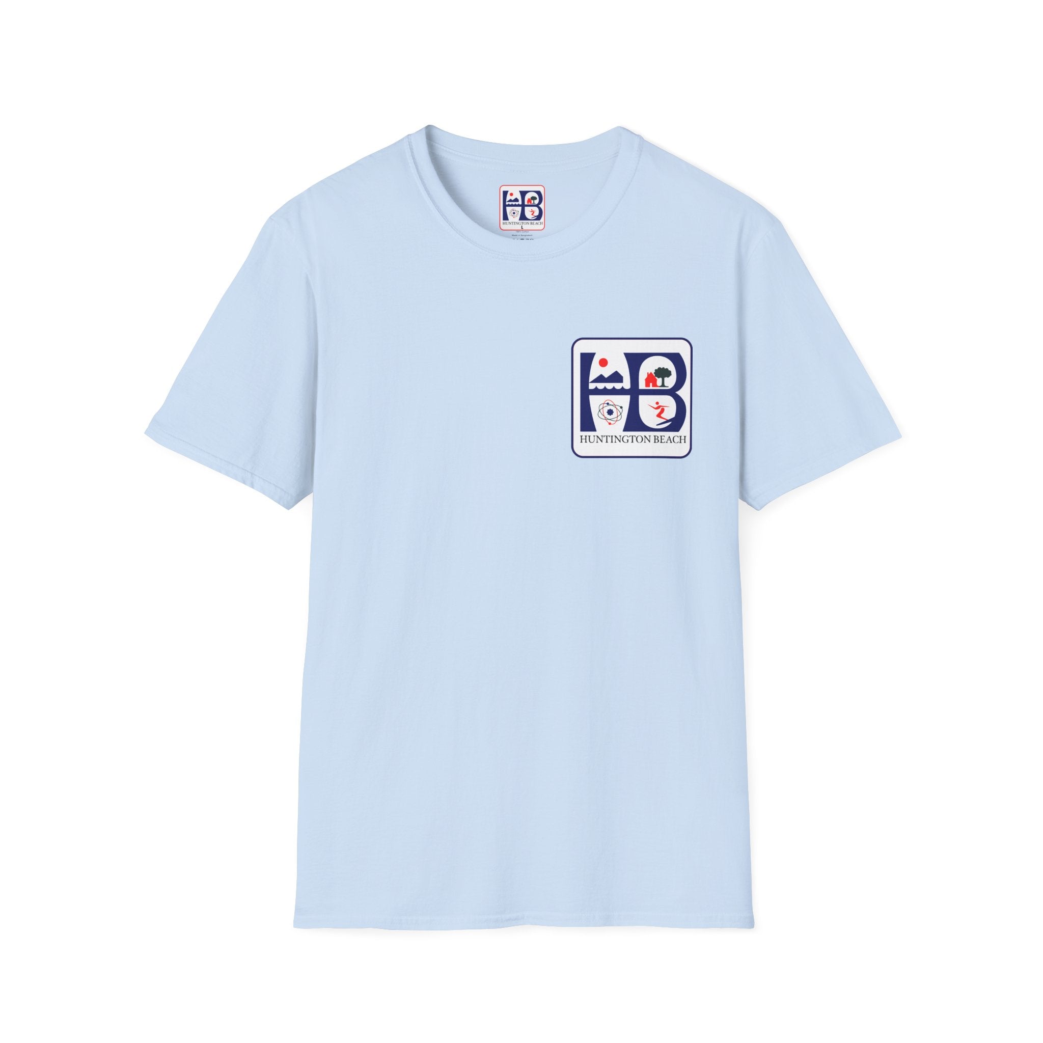 Huntington Beach Retro Logo T-Shirt — HB Surf & Sunset Tee (printed 3 side)