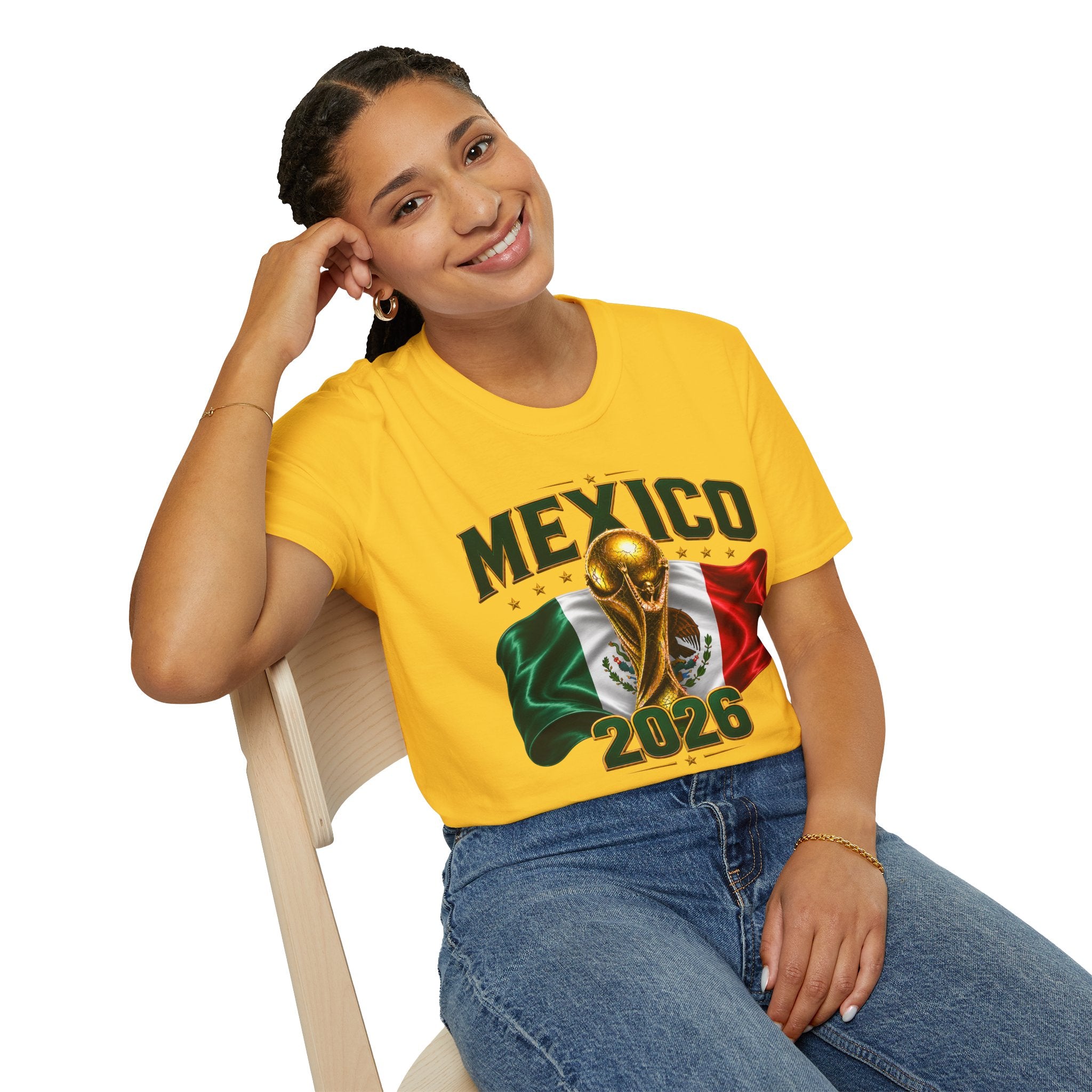 Mexico 2026 World Cup T-Shirt — Flag & Trophy Soccer Fan Tee