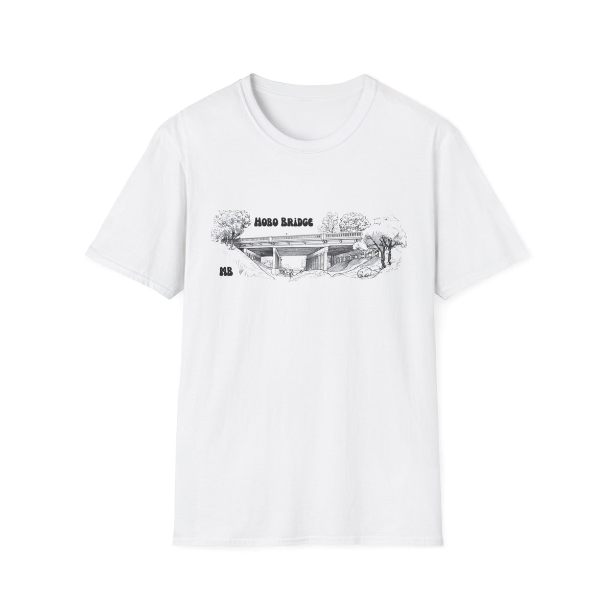 Hobo Bridge Manhattan Beach California Sketch T-Shirt | Hand-Drawn Bridge Illustration IYKYK