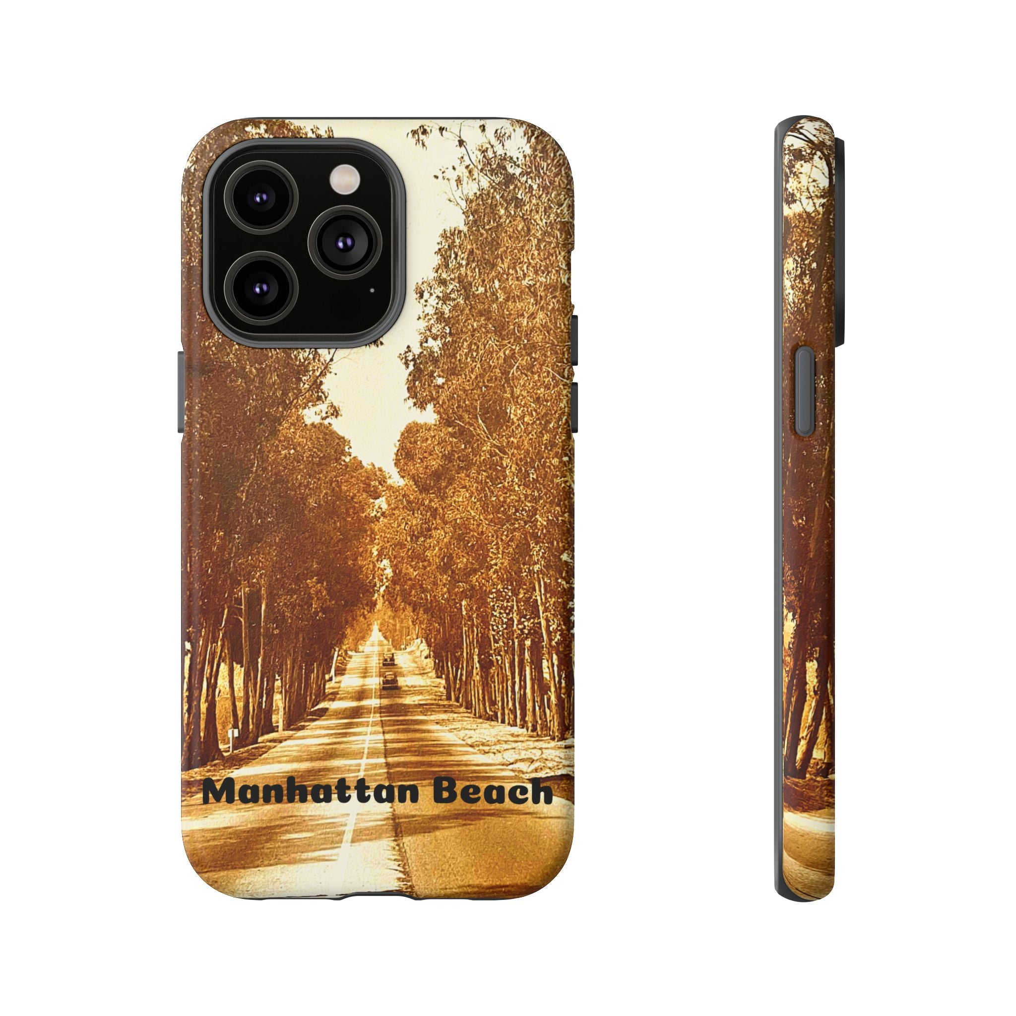 Phone Cases Manhattan Beach Rosecrans Ave Early 60's Tough Cases 90266 California, iPhone Samsung Google Pixel Protective Cover, Vintage