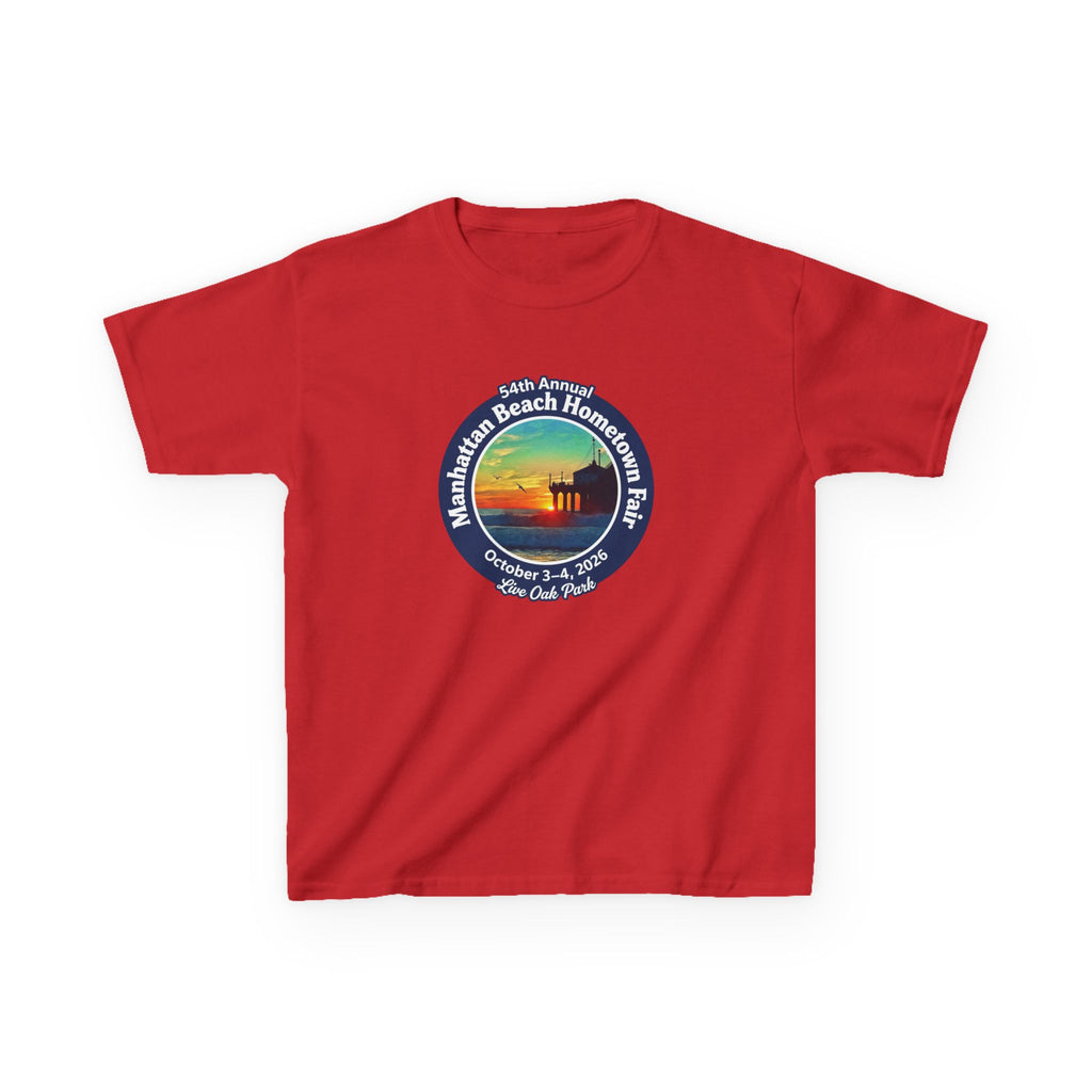 Kids Tee — Manhattan Beach Hometown Fair 2026 Sunset Logo