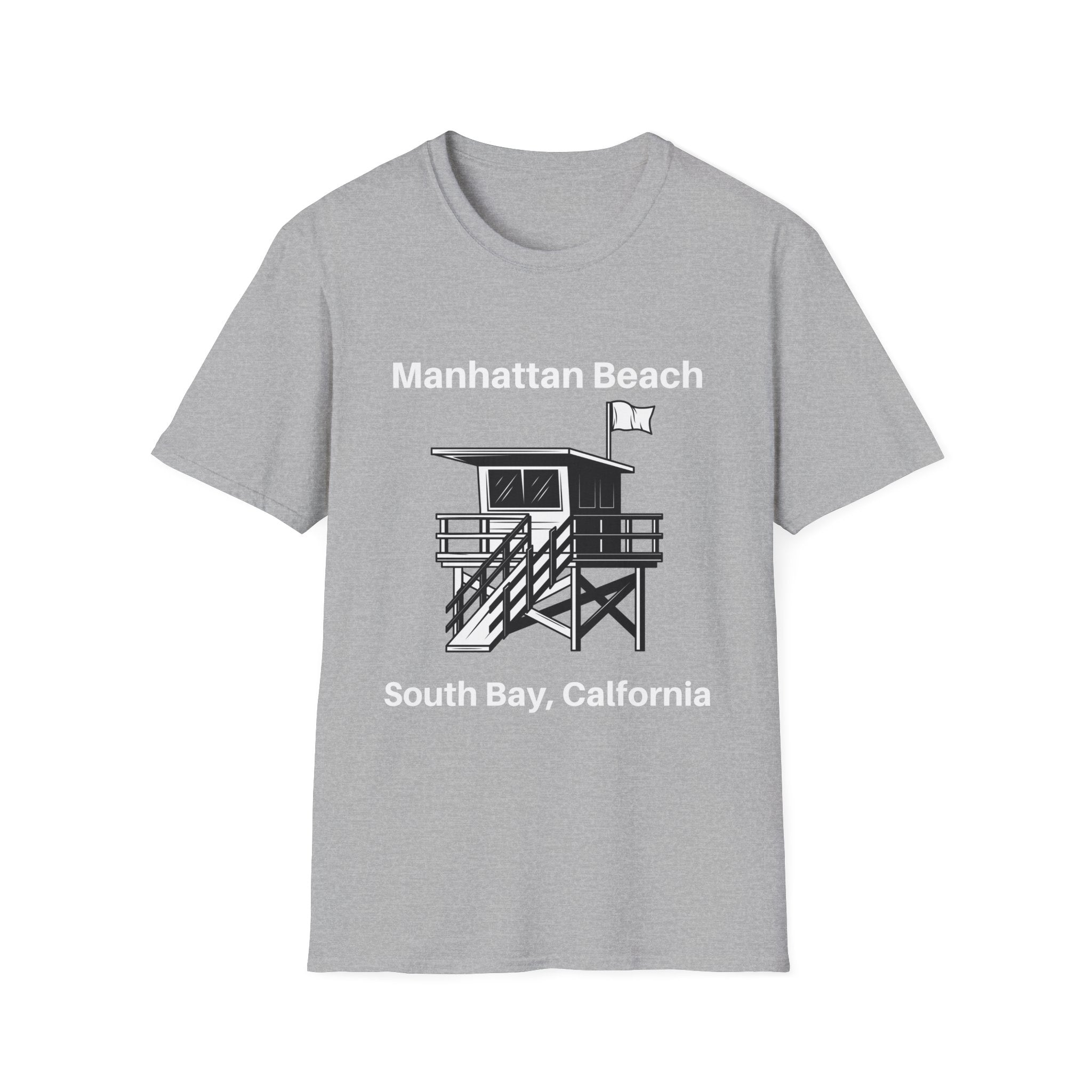 Manhattan Beach Lifeguard Station Men's and Woman's Softstyle T-Shirt