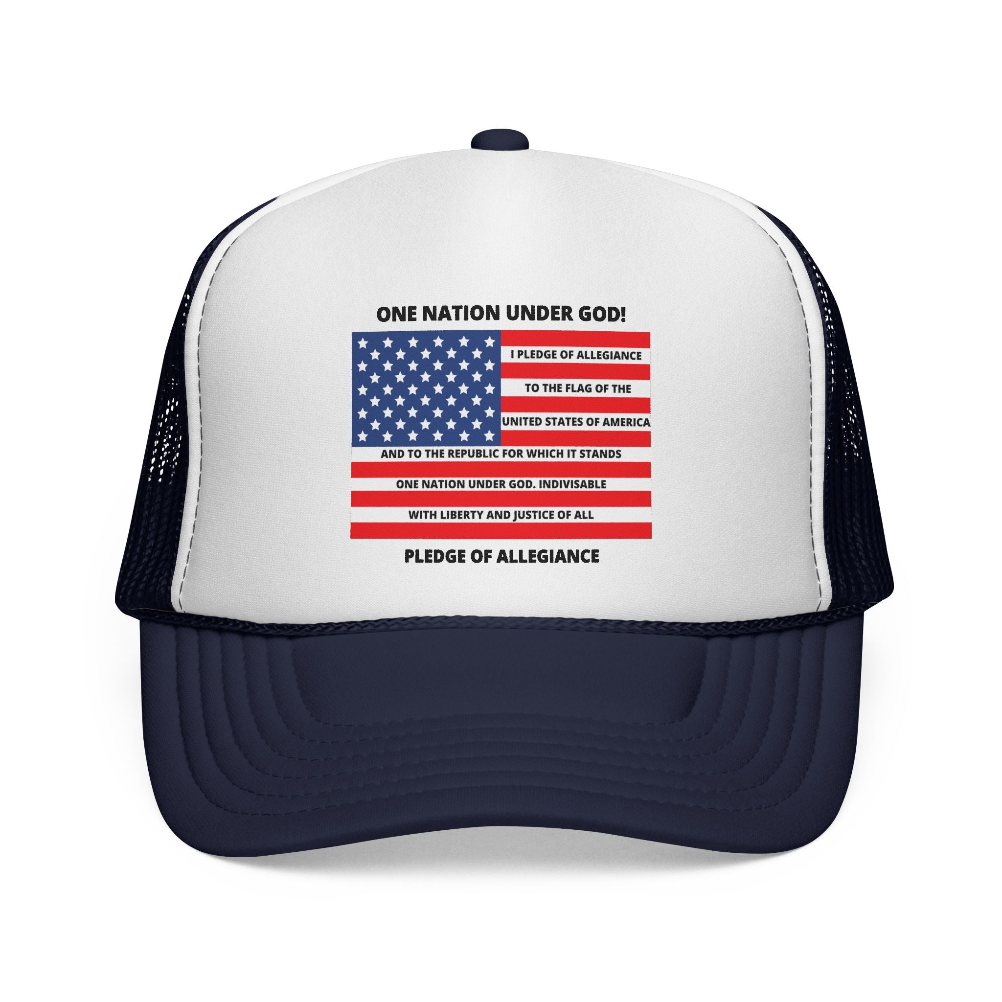 Pledge of Allegiance Trucker Cap — "One Nation Under GOD" Patriotic Hat