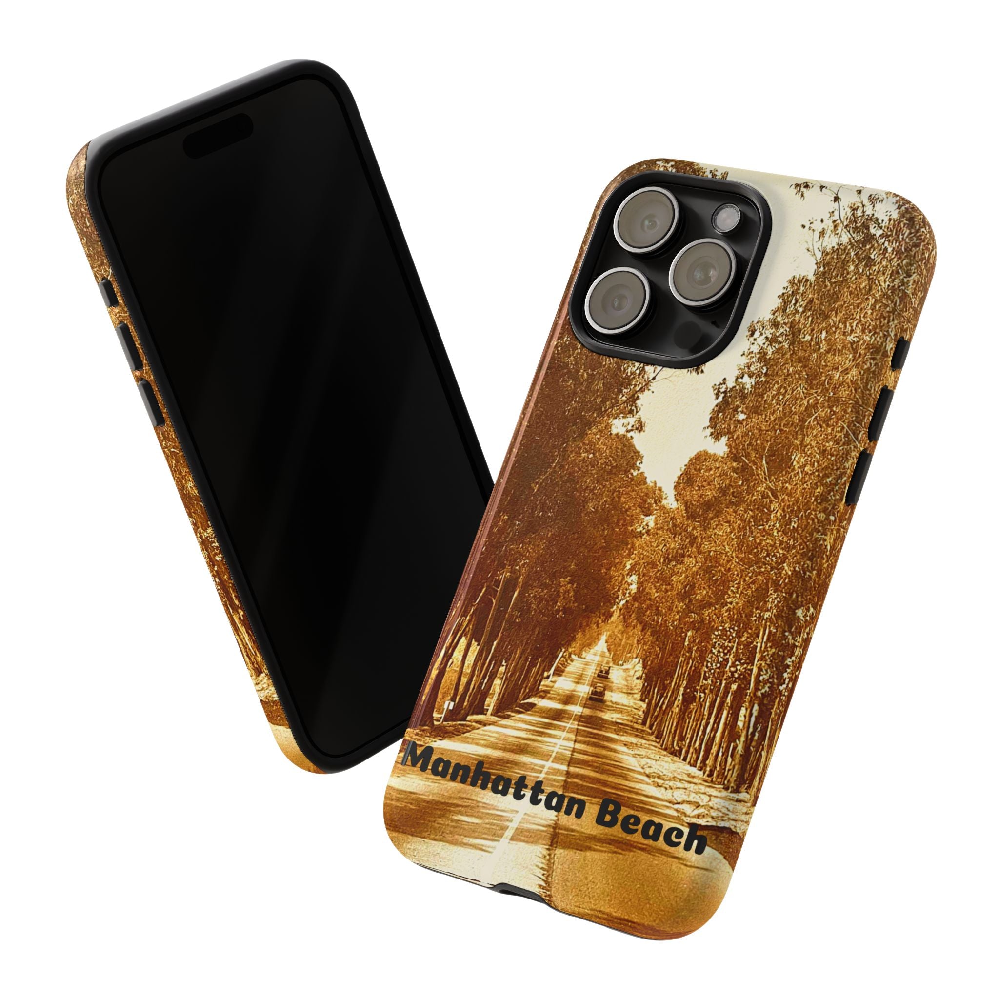 Phone Cases Manhattan Beach Rosecrans Ave Early 60's Tough Cases 90266 California, iPhone Samsung Google Pixel Protective Cover, Vintage