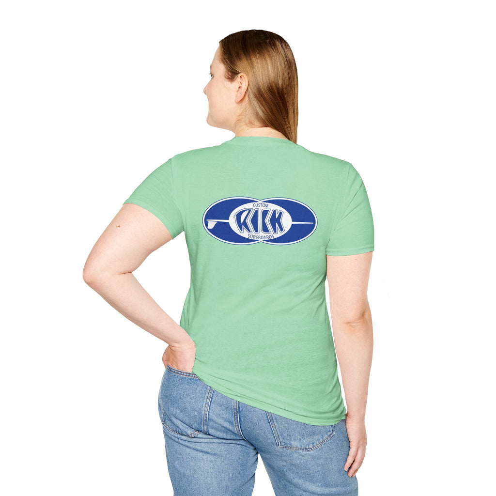 Rick Surfboards Unisex Softstyle T-Shirt Old School Hermosa Beach