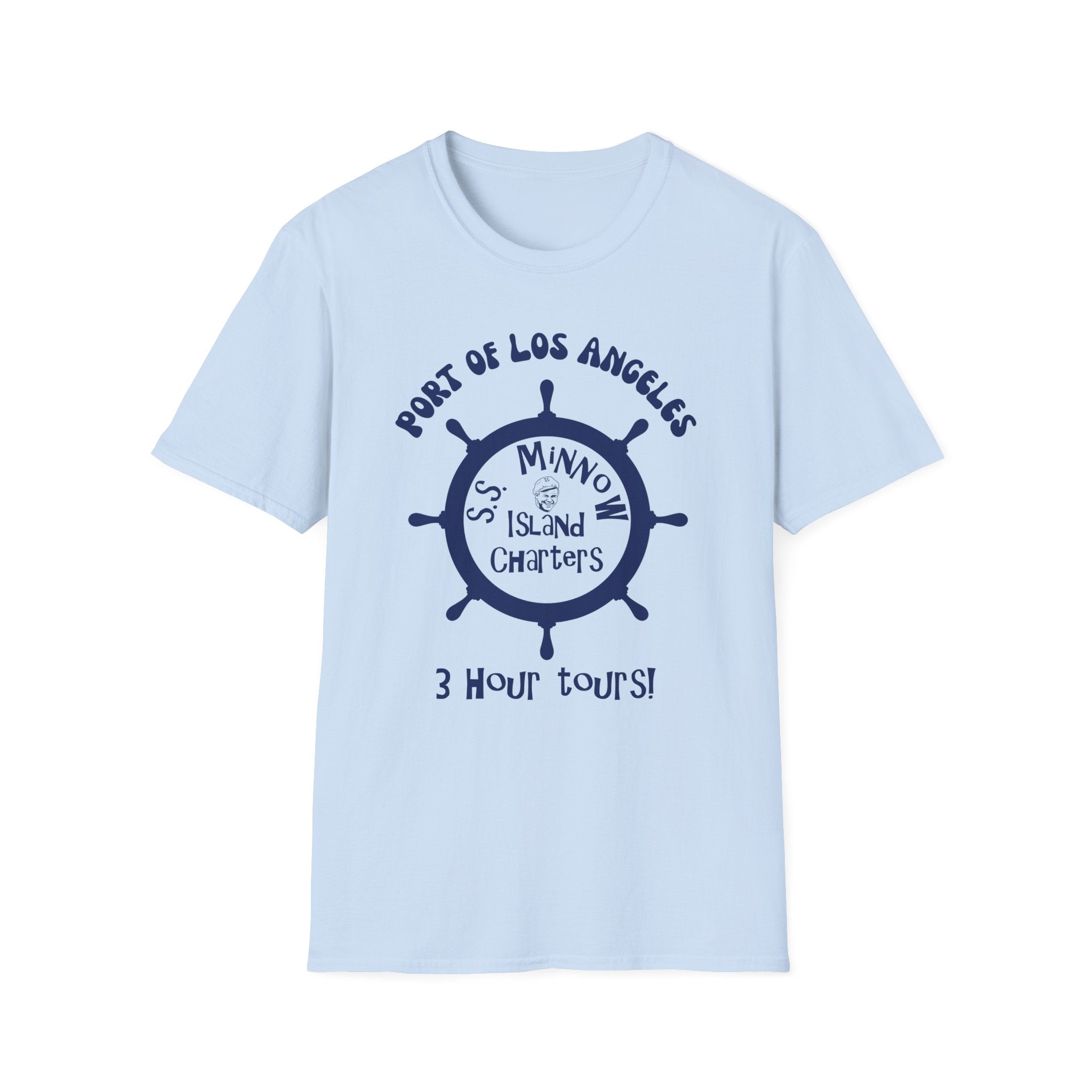 Port of Los Angeles Ship Wheel T-Shirt | SS Minnow Island Charters, 3 Hour Tours