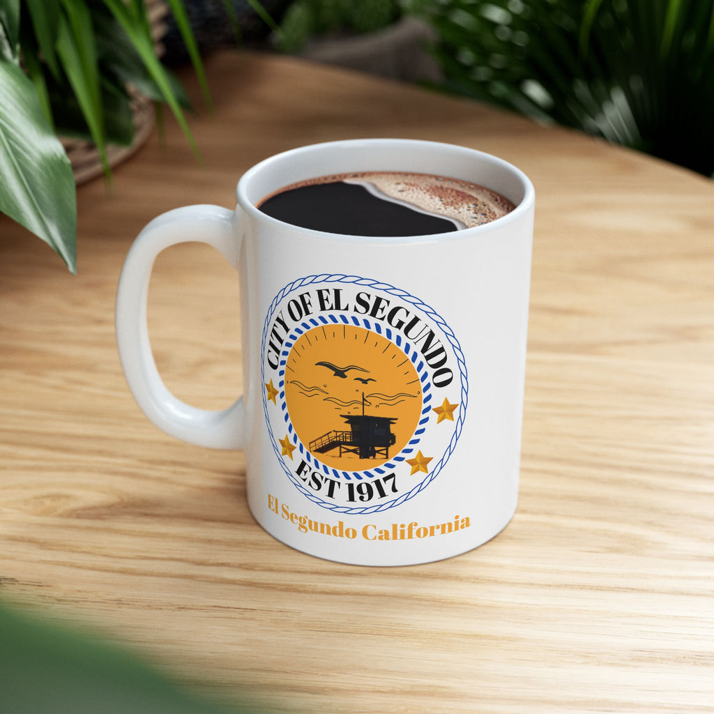 El Segundo California Seal Ceramic Mug — City Crest Coffee Cup (11oz, 15oz)