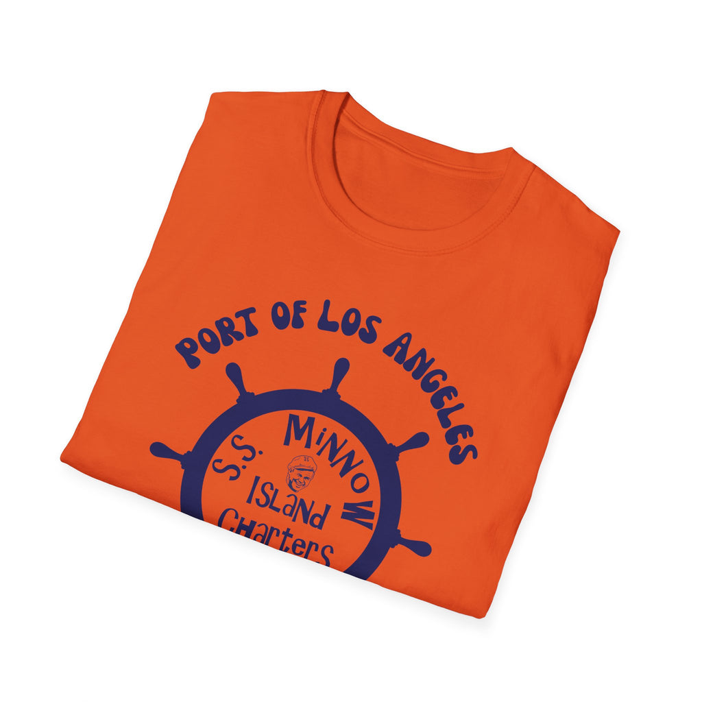 Port of Los Angeles Ship Wheel T-Shirt | SS Minnow Island Charters, 3 Hour Tours