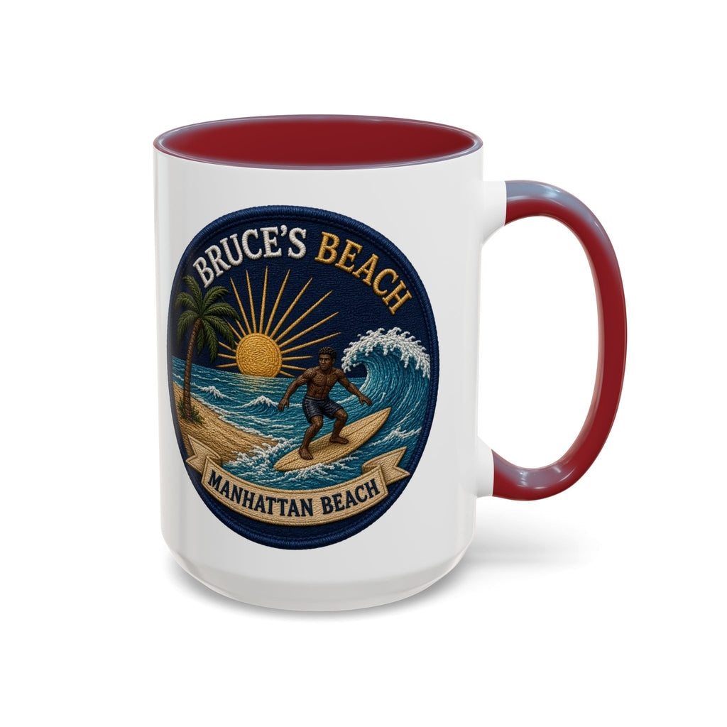 Bruce's Beach Manhattan Beach Surf Mug – Accent Coffee Cup (11/15oz)