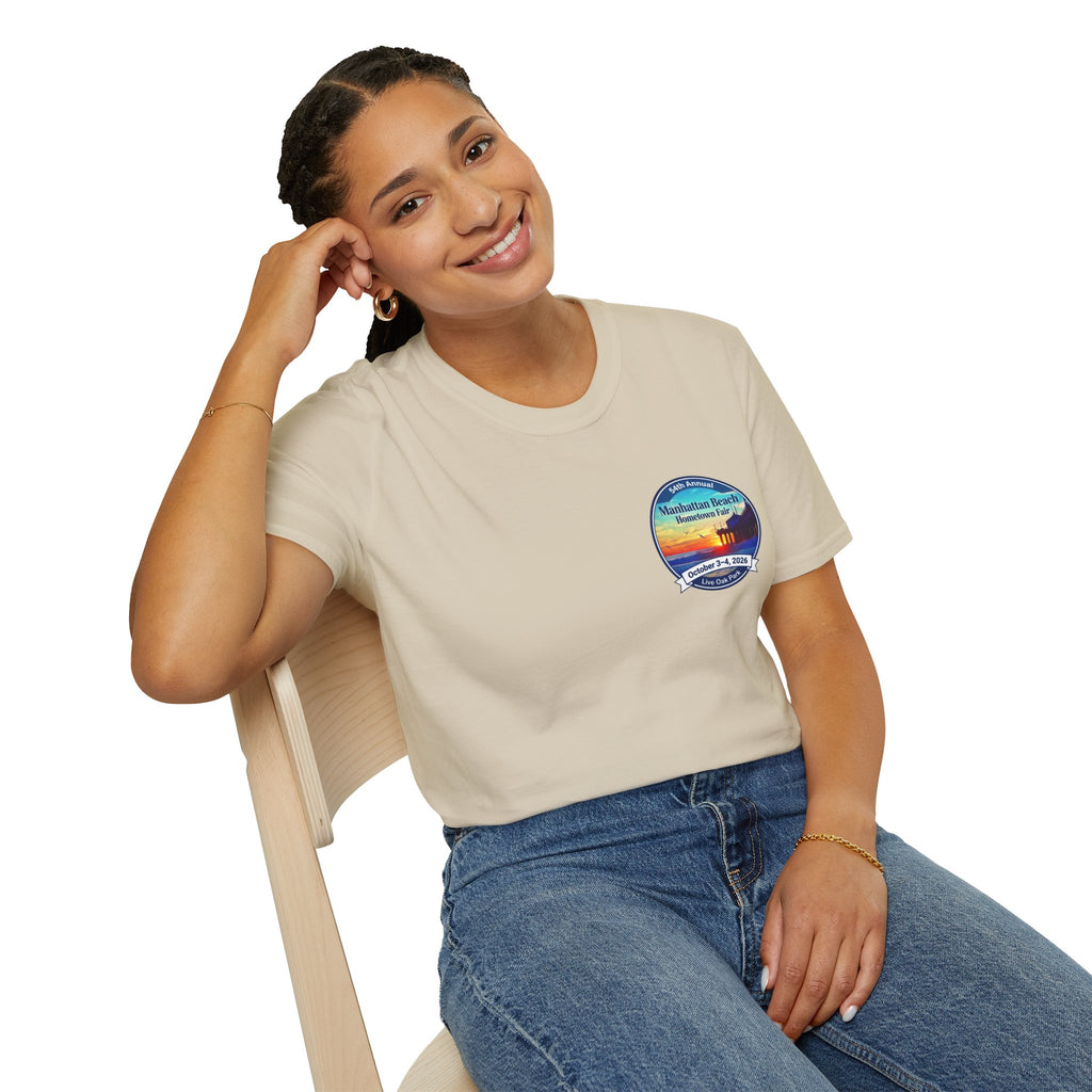 Manhattan Beach Hometown Fair T-Shirt — 54th Annual Sunset Surf Logo (Oct 3-4, 2026)