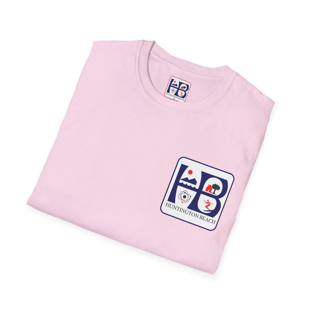 Huntington Beach Retro Logo T-Shirt — HB Surf & Sunset Tee (printed 3 side)