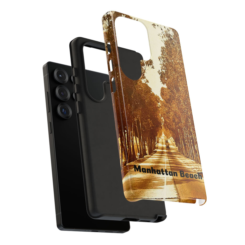 Phone Cases Manhattan Beach Rosecrans Ave Early 60's Tough Cases 90266 California, iPhone Samsung Google Pixel Protective Cover, Vintage