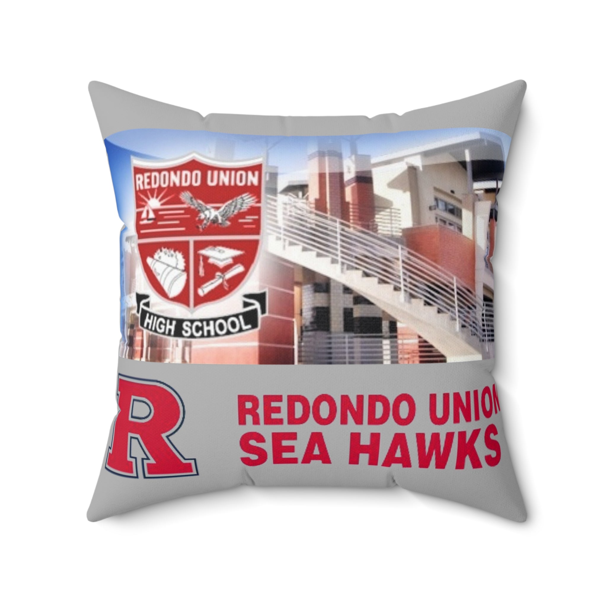 Redondo Beach Union High School - Spun Polyester Square Pillow