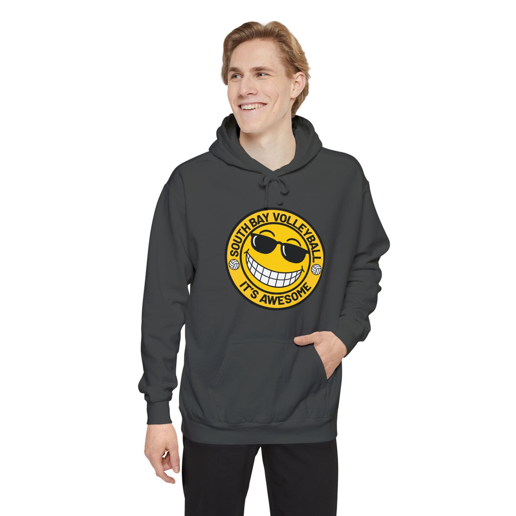Volleyball Smiley Hoodie — "South Bay Volleyball It's Awesome" Crewneck