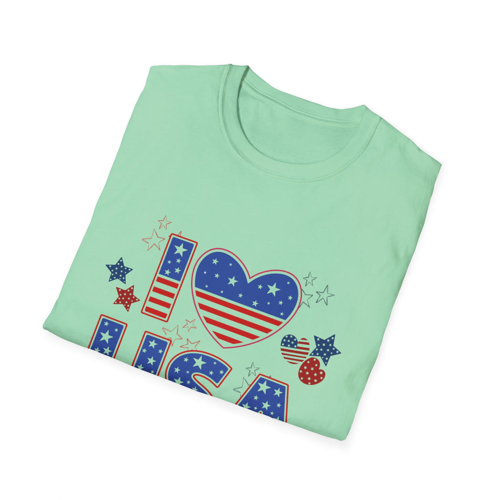 I Love the USA T-Shirt | American Flag Patriotic Fourth of July