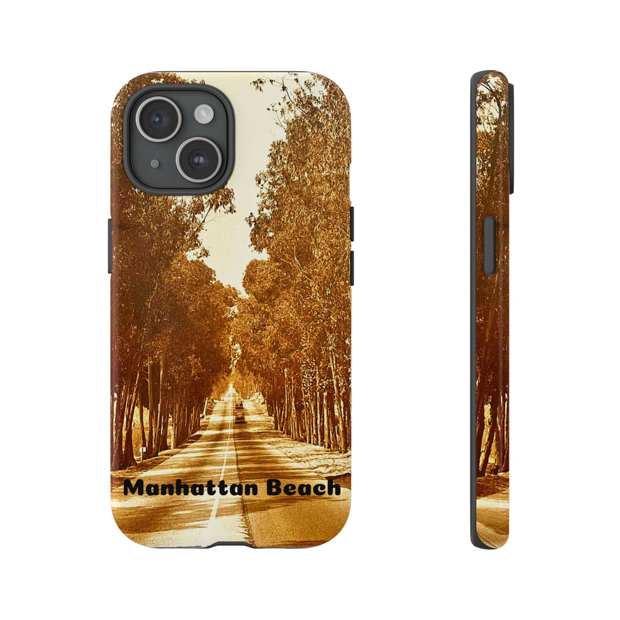 Phone Cases Manhattan Beach Rosecrans Ave Early 60's Tough Cases 90266 California, iPhone Samsung Google Pixel Protective Cover, Vintage
