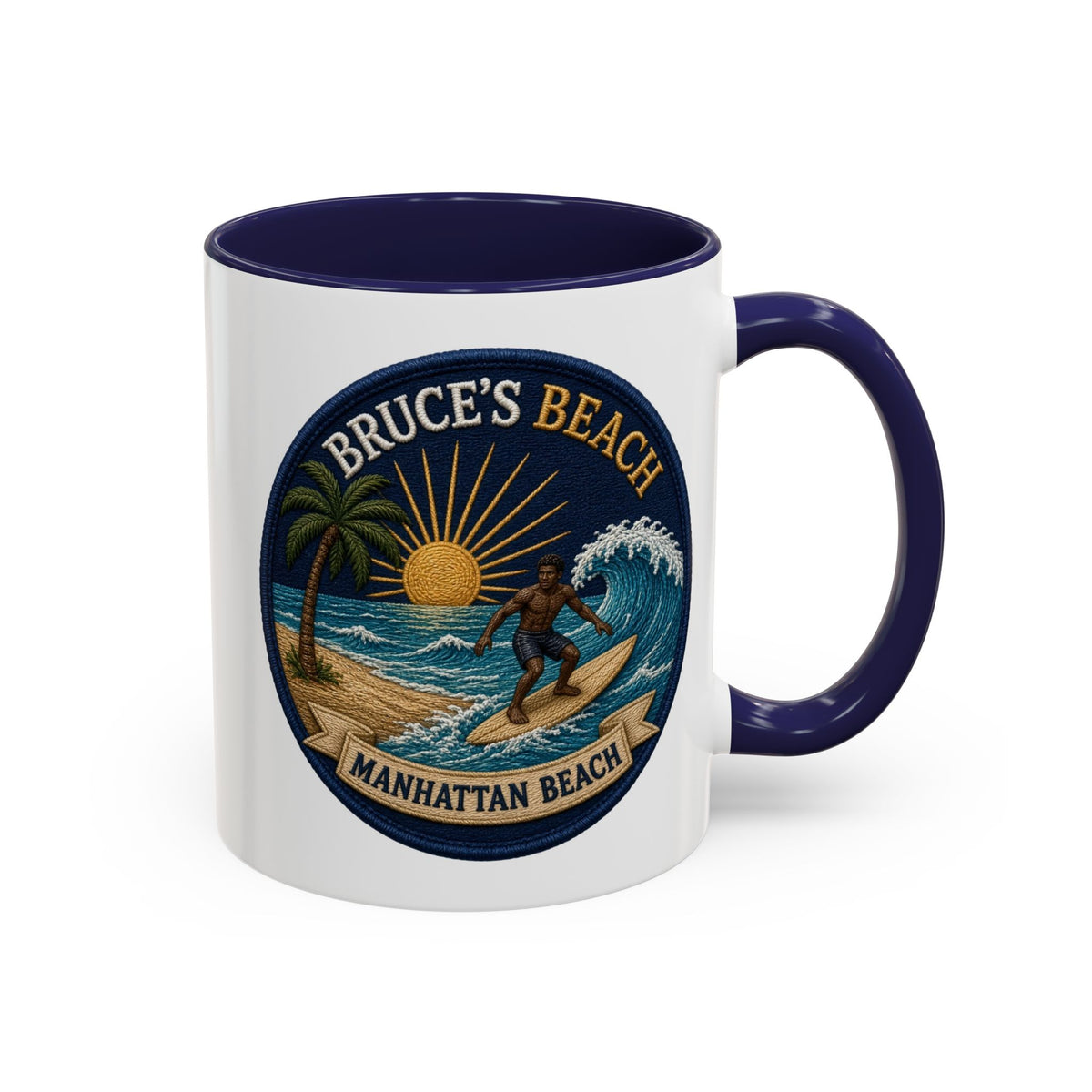 Bruce's Beach Manhattan Beach Surf Mug – Accent Coffee Cup (11/15oz)