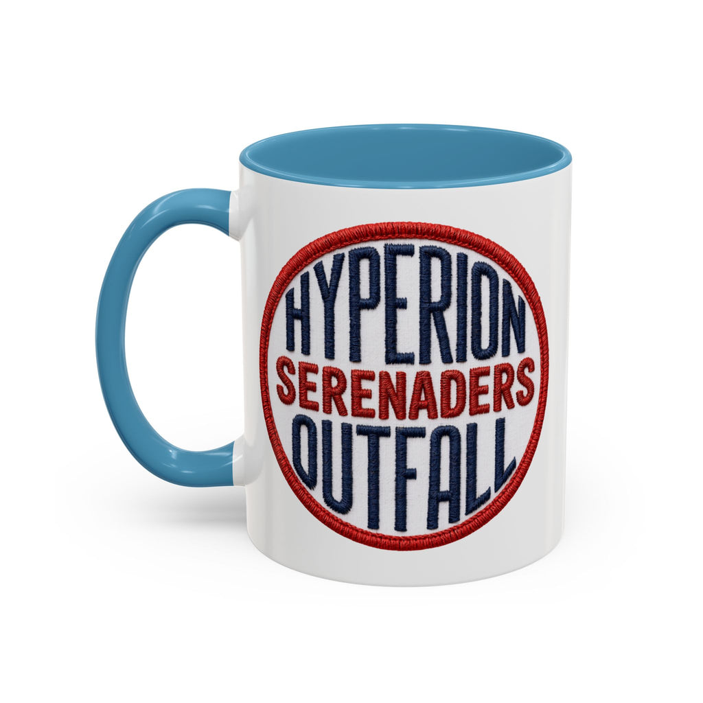 Accent Coffee Mug — "Hyperion Serenaders Outfall" Retro Patch Ceramic Mug (11/15oz)