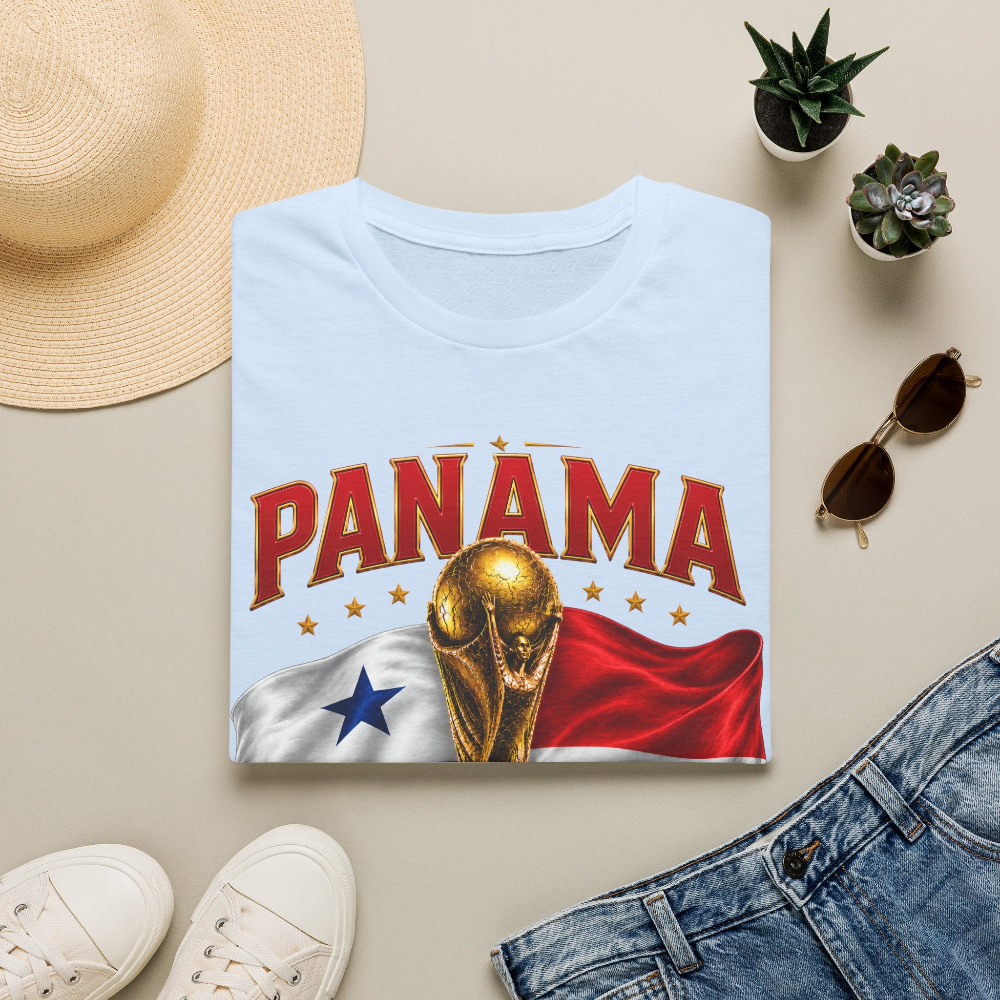 Panama 2026 World Cup T-Shirt — Panama Flag & Trophy Soccer Tee
