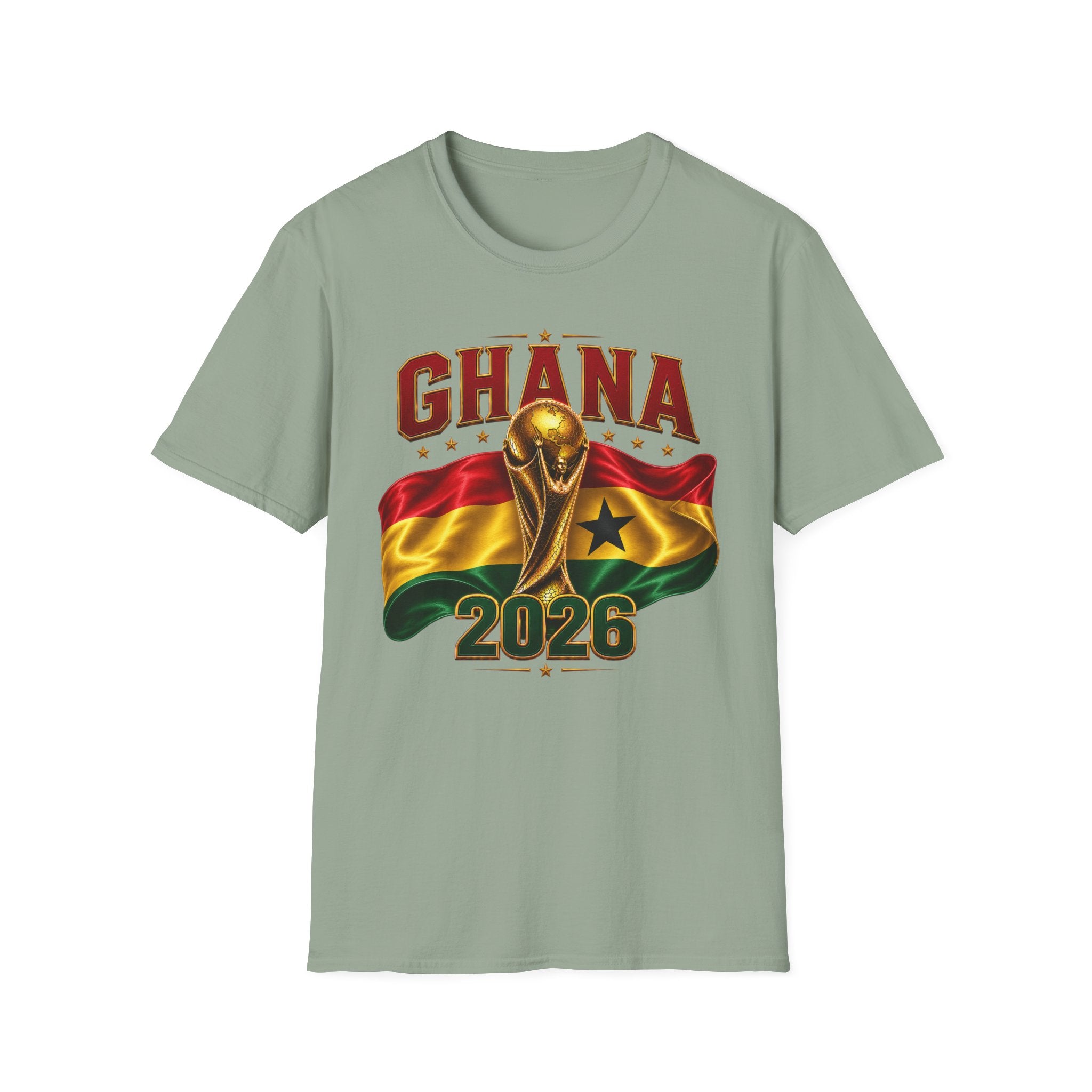 Ghana 2026 World Cup T-Shirt — Flag & Trophy Football Fan Tee
