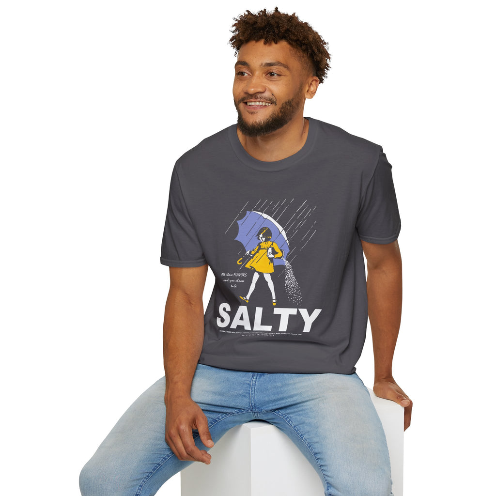 Salty Rainy Day Graphic T-Shirt — Girl with Umbrella Illustration