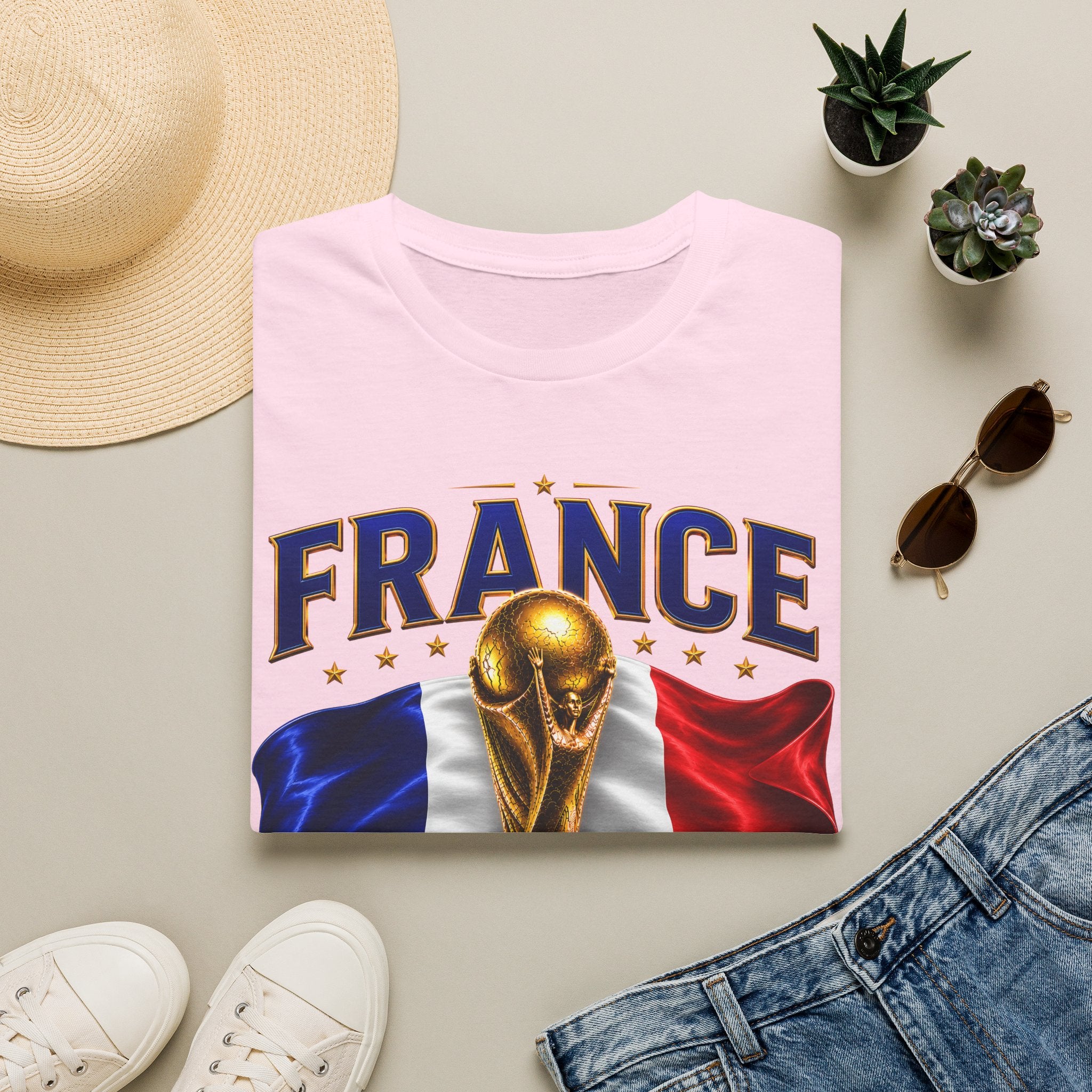 France World Cup 2026 T-Shirt — French Flag & Trophy Soccer Tee