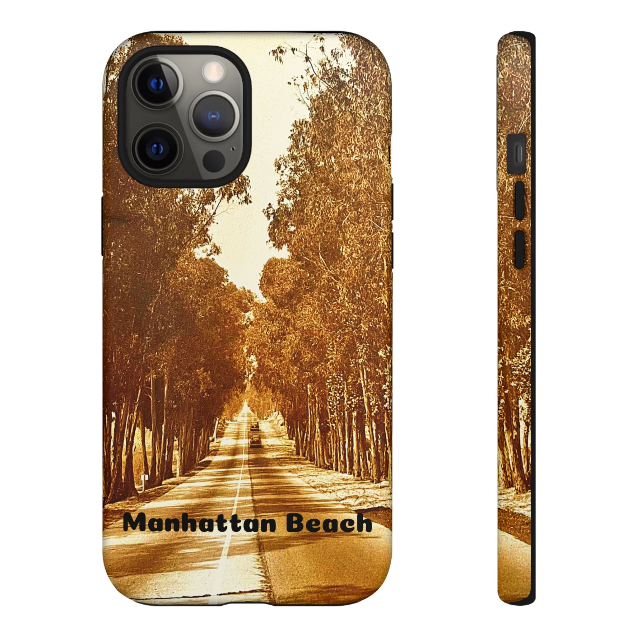 Phone Cases Manhattan Beach Rosecrans Ave Early 60's Tough Cases 90266 California, iPhone Samsung Google Pixel Protective Cover, Vintage