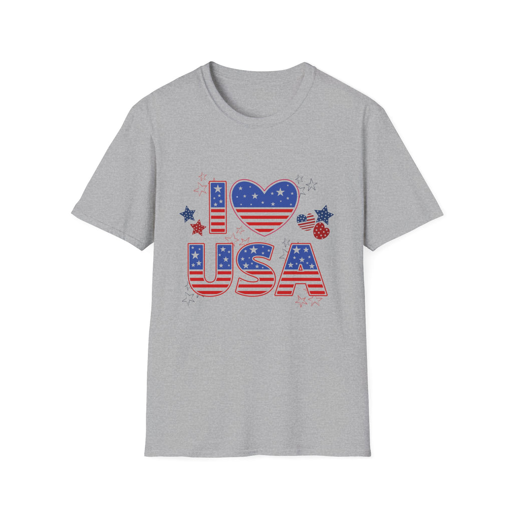 I Love the USA T-Shirt | American Flag Patriotic Fourth of July
