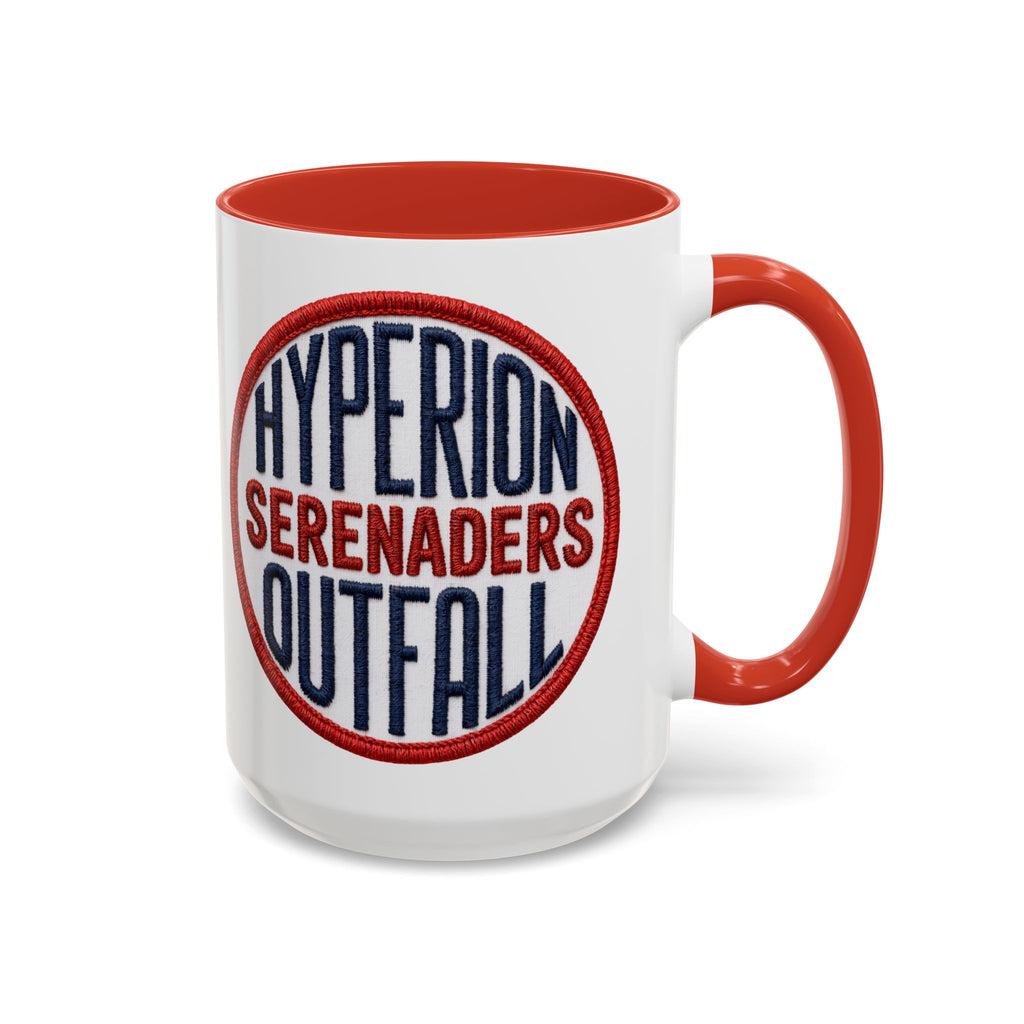 Accent Coffee Mug — "Hyperion Serenaders Outfall" Retro Patch Ceramic Mug (11/15oz)
