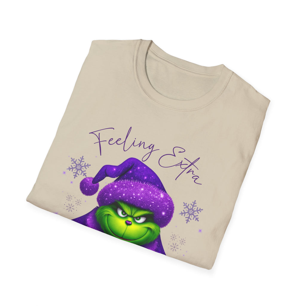 Feeling Extra Grinchy T-Shirt | Grinch Face Holiday Tee