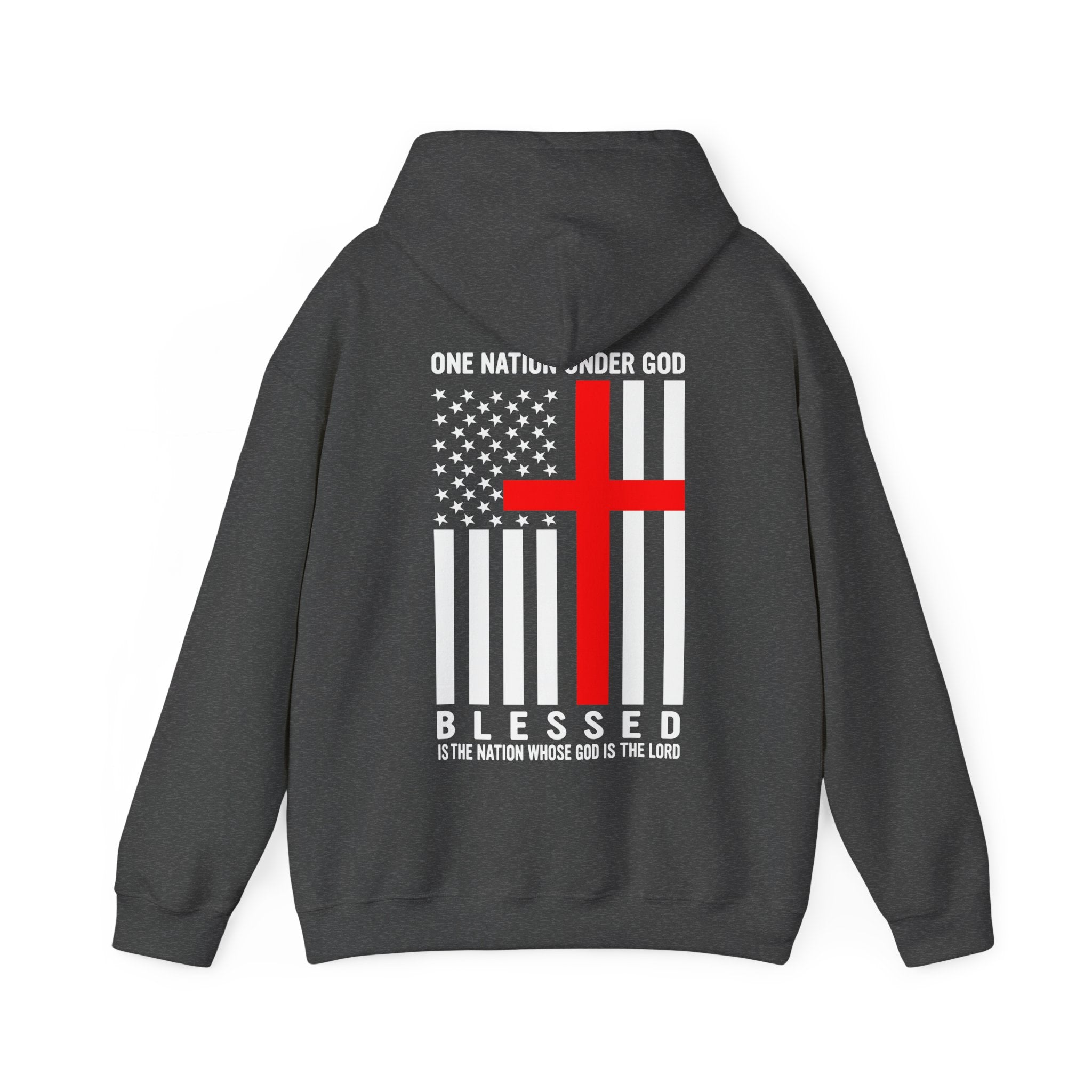 One Nation Under GOD - Printed Both Sides Unisex Heavy Blend Hooded Sweatshirt