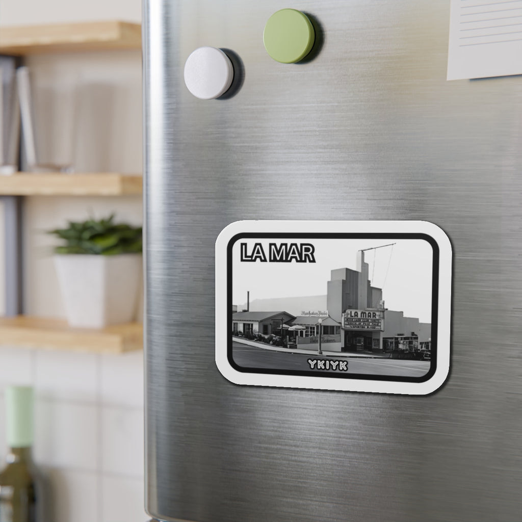 La Mar Theater retro photo Magnet | Die-Cut Refrigerator Magnet