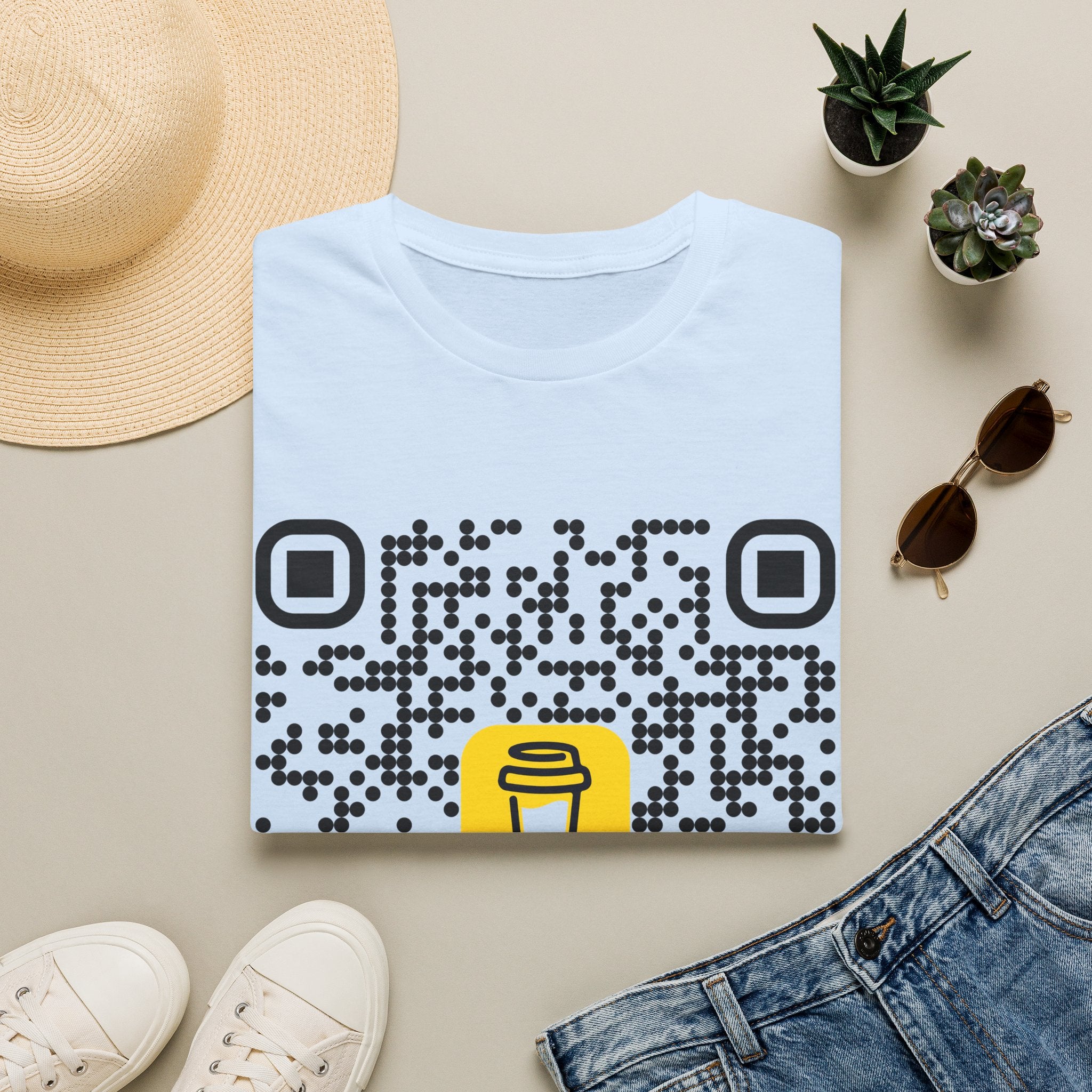 QR Code Coffee Tee — Scan-to-Order Coffee Shop T-Shirt