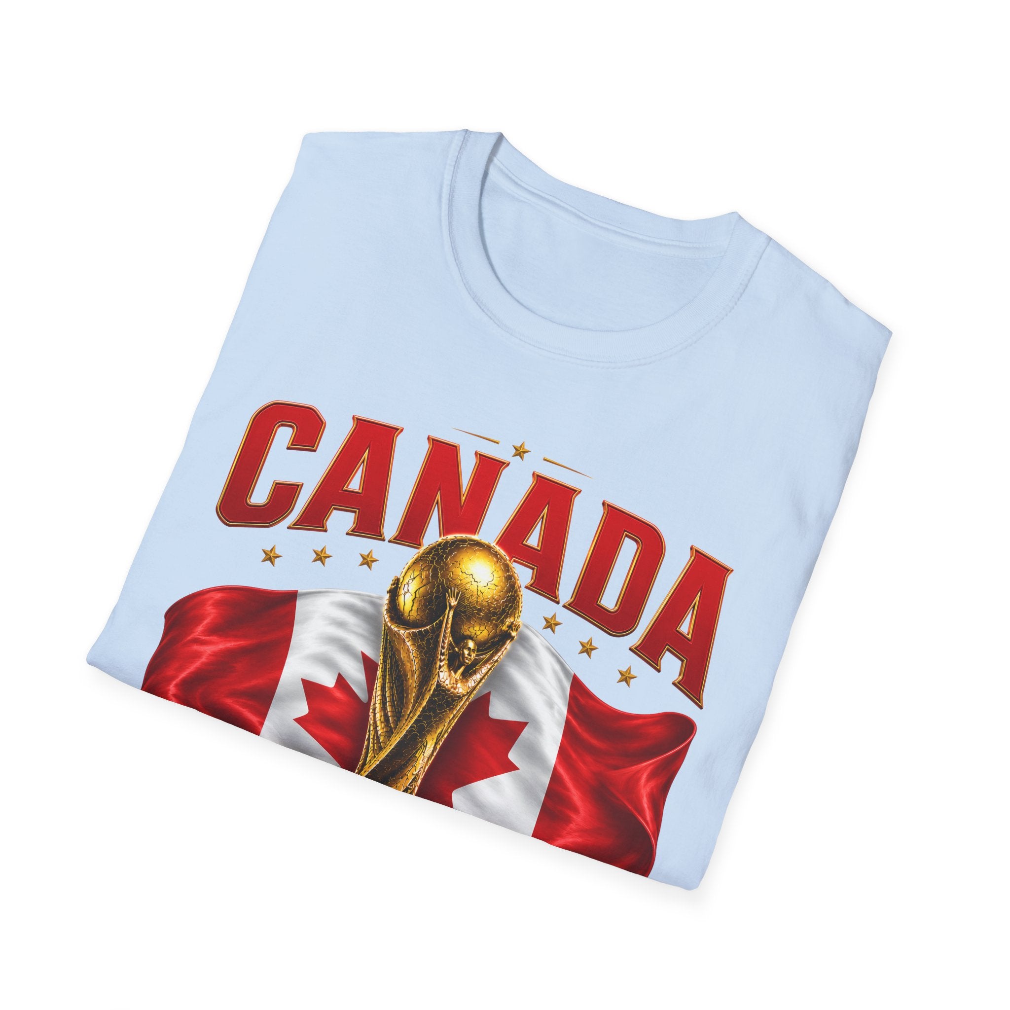 Canada 2026 World Cup T-Shirt — Canadian Soccer Fan Tee with Trophy & Flag