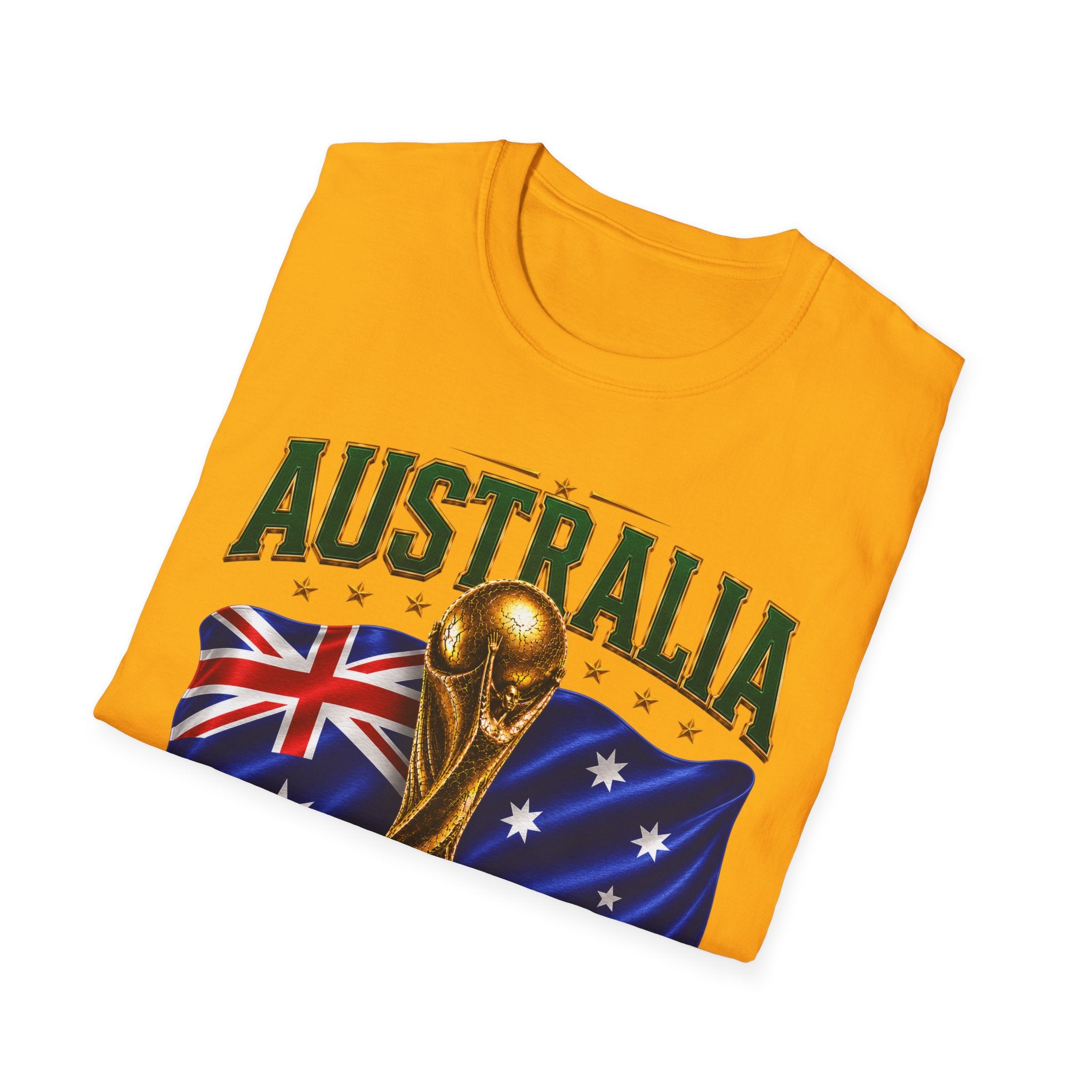 Australia 2026 Soccer World Cup T-Shirt — Aussie Flag & Trophy Design