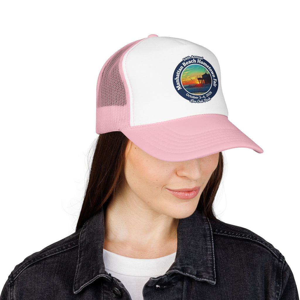 Trucker Hat — Manhattan Beach Hometown Fair Sunset Logo