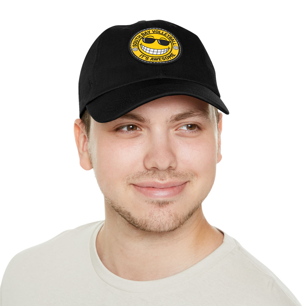Volleyball Smiley Mom and Dad Hat — "South Bay Volleyball: It’s Awesome" Leather Patch