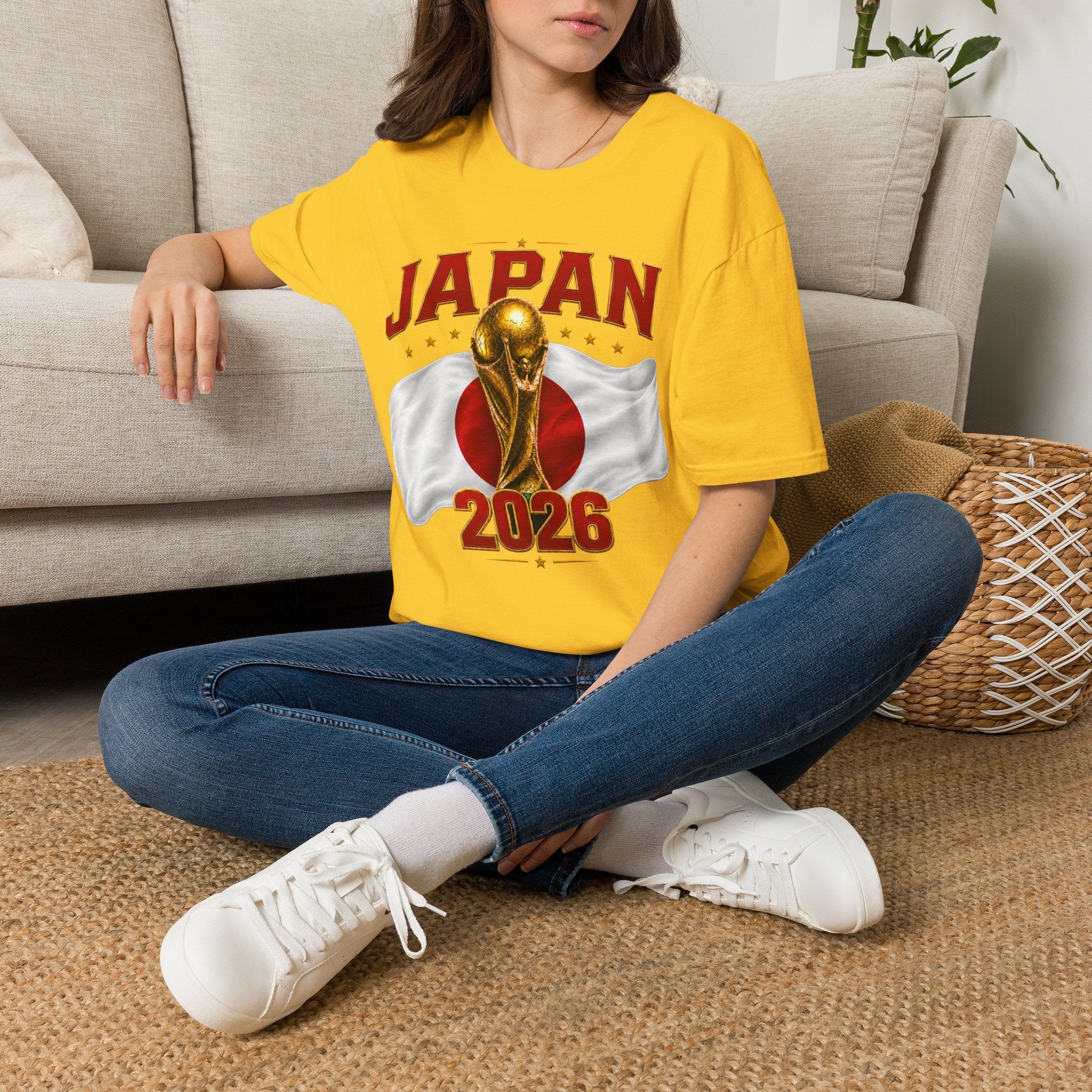 Japan 2026 World Cup T-Shirt — Golden Trophy Soccer Fan Tee