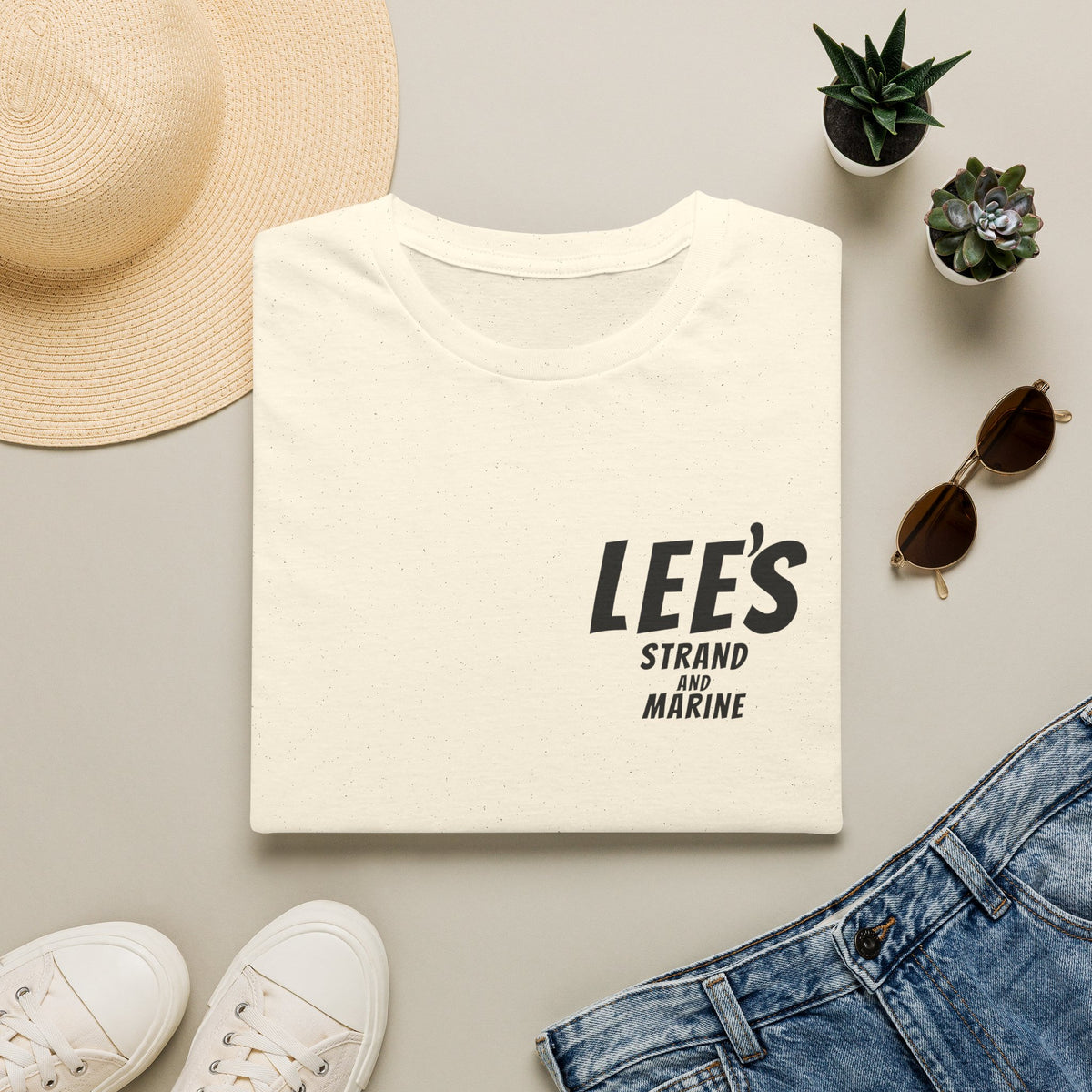 Greasy Lee's Manhattan Beach Old School T-Shirt | Marine and Strand Manhattan Beach Vintage Surf Design