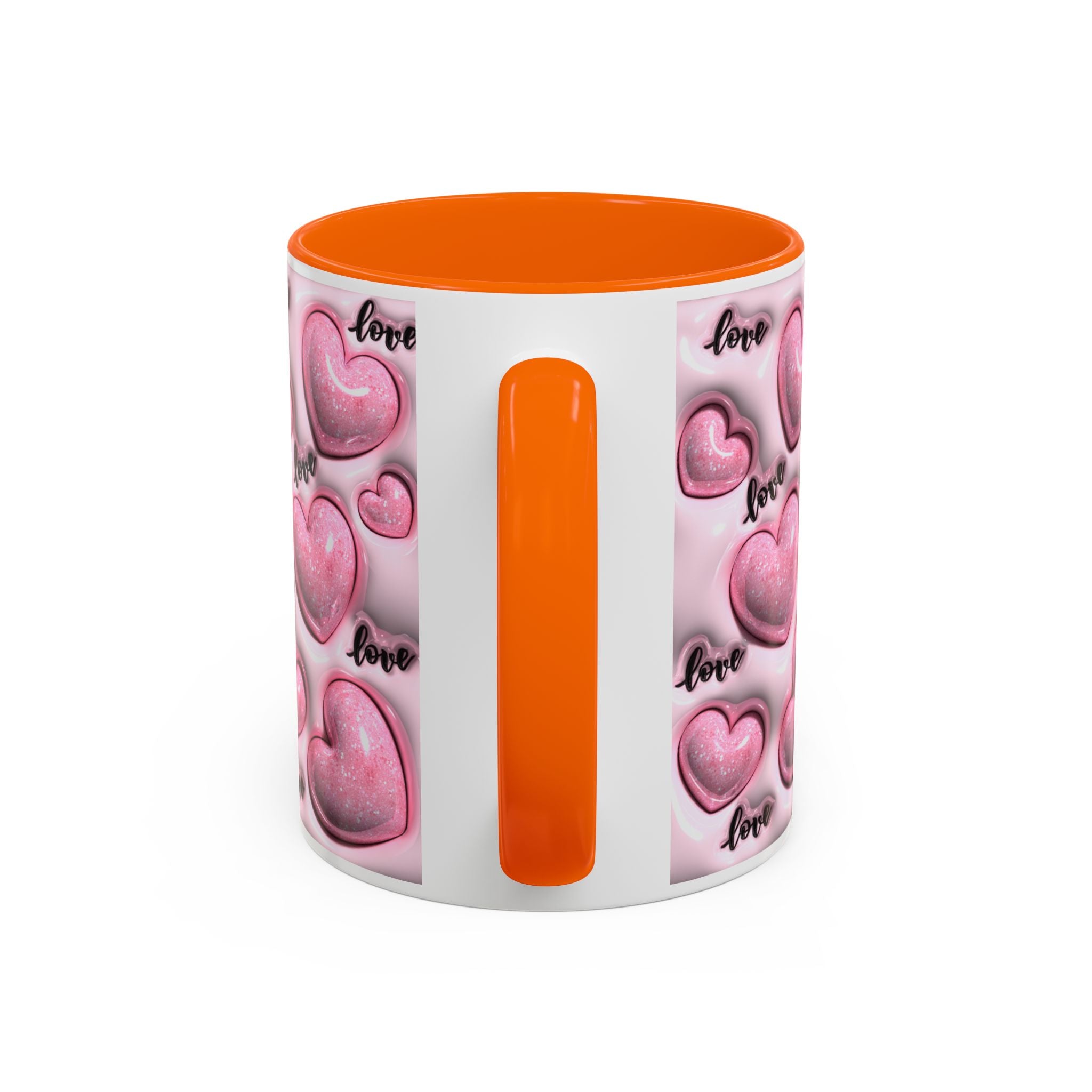 Pink Heart Pattern love Mug | Accent Coffee Mug 11oz 15oz