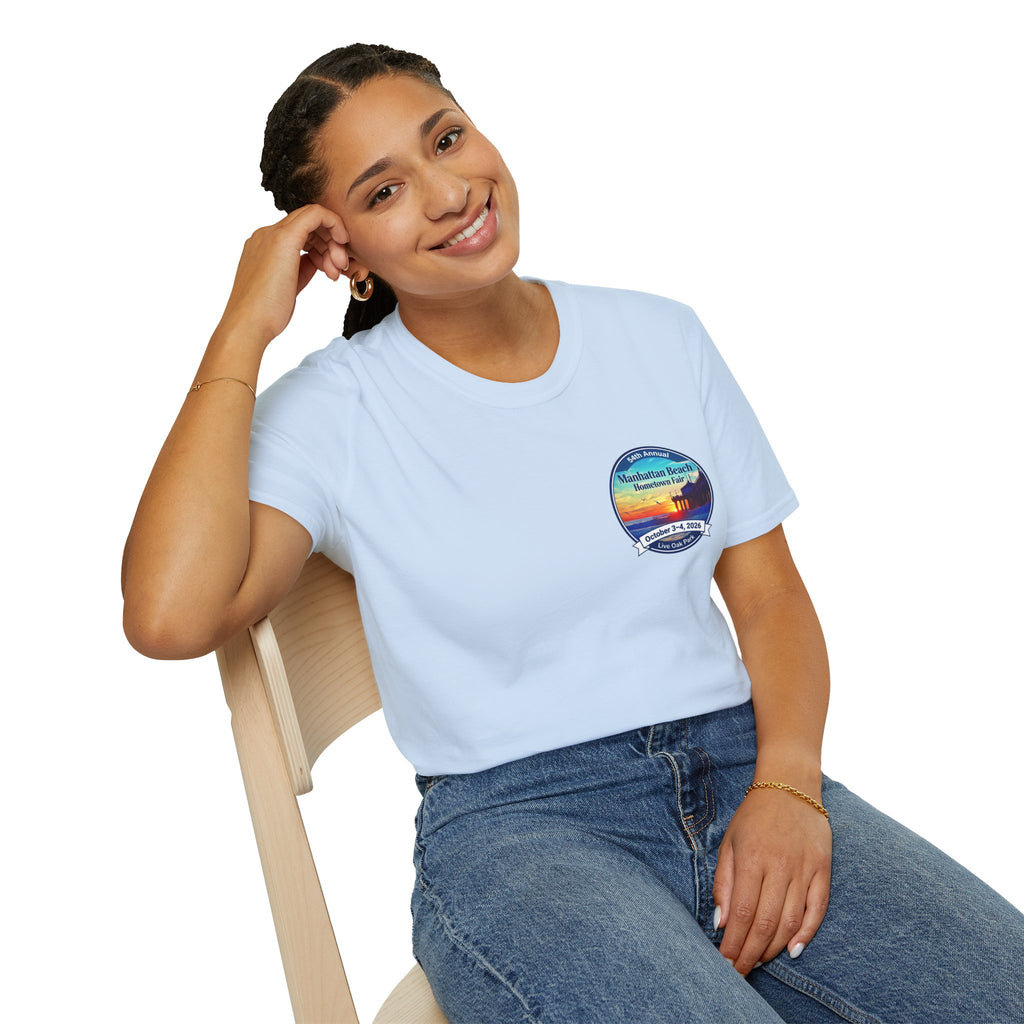 Manhattan Beach Hometown Fair T-Shirt — 54th Annual Sunset Surf Logo (Oct 3-4, 2026)