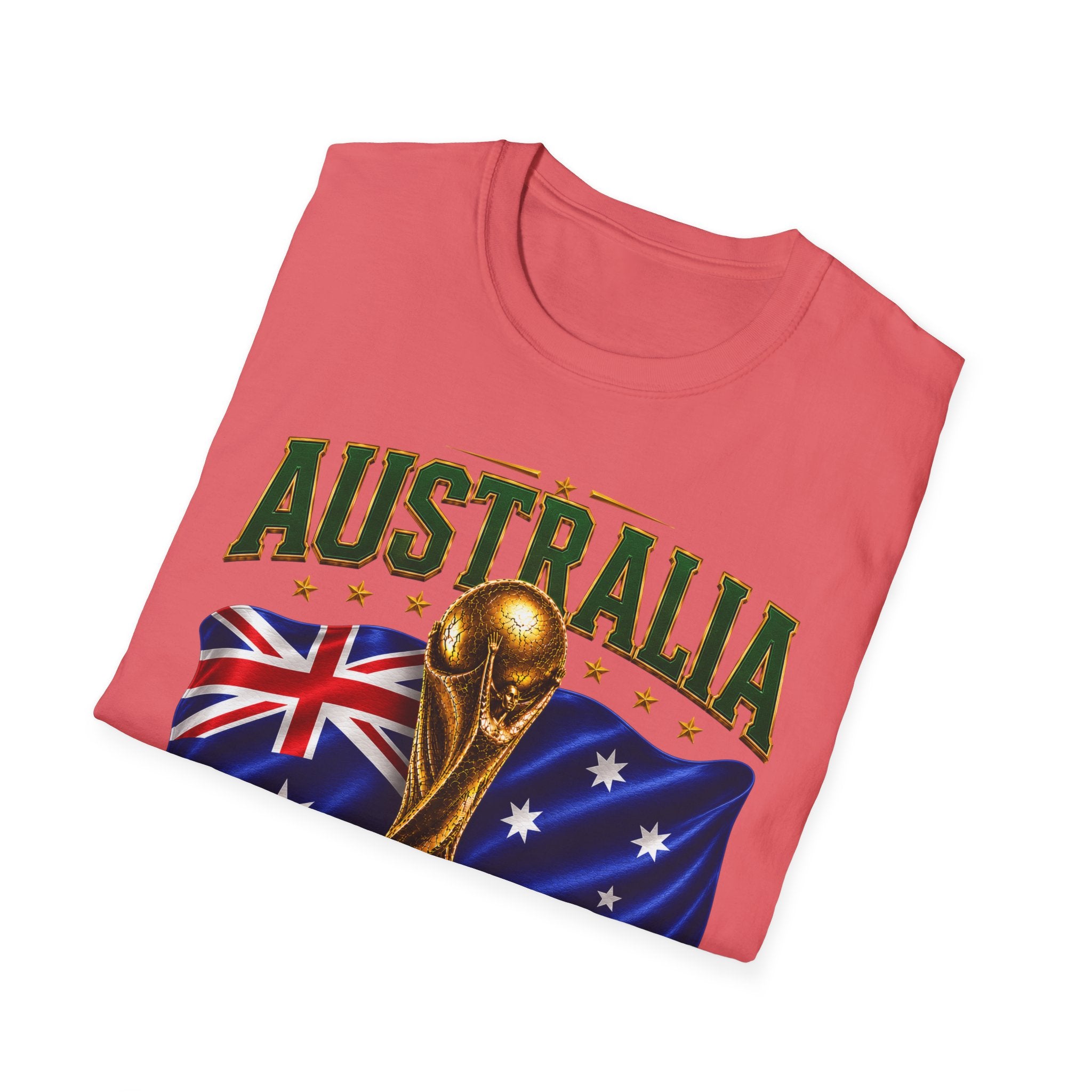 Australia 2026 Soccer World Cup T-Shirt — Aussie Flag & Trophy Design
