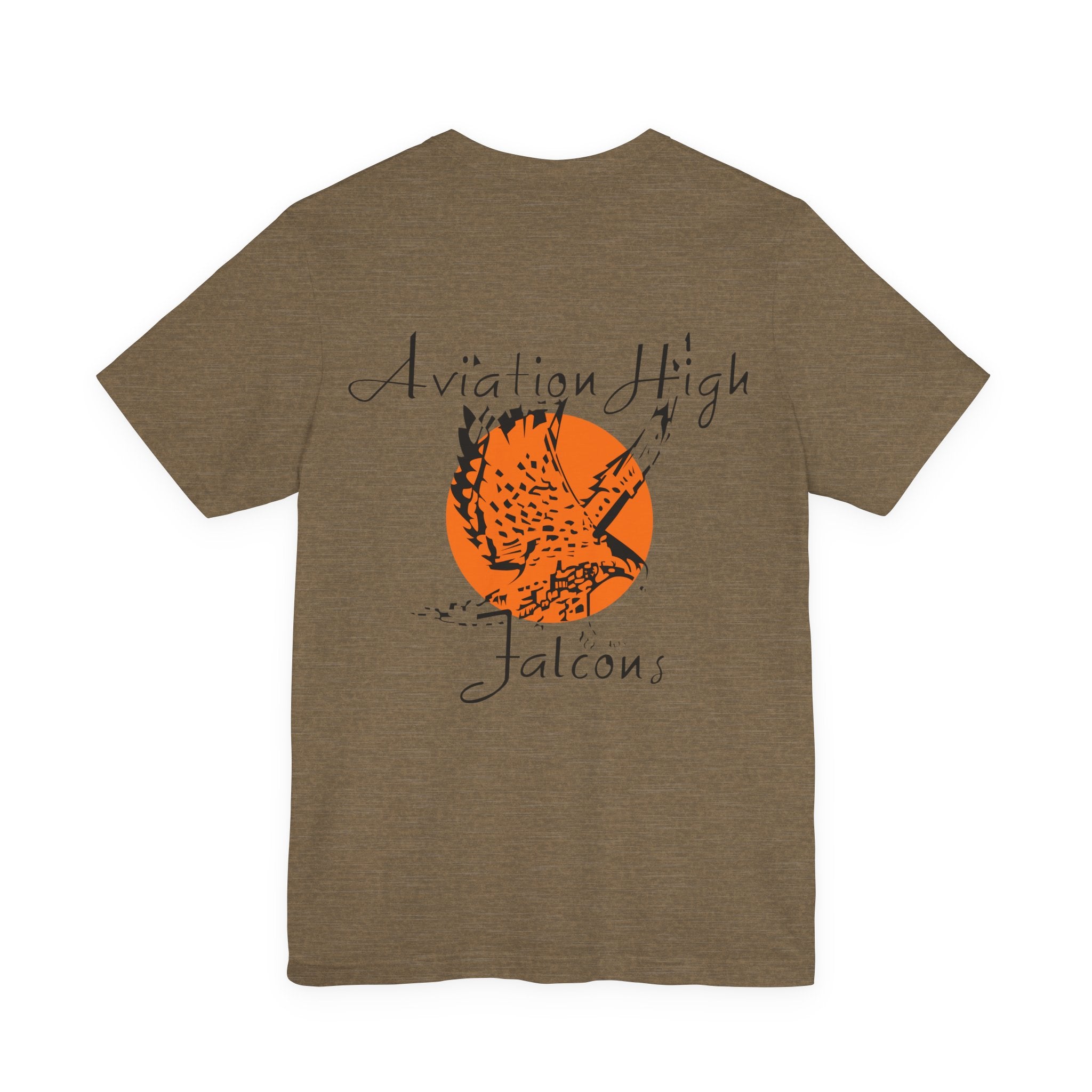 Aviation High School Signage Logo - Many Colors - Unisex Jersey Short Sleeve Tee