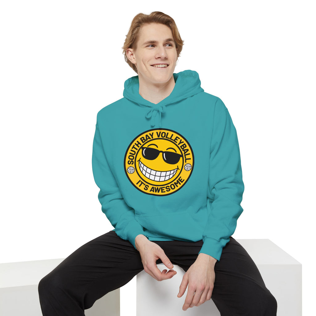 Volleyball Smiley Hoodie — "South Bay Volleyball It's Awesome" Crewneck