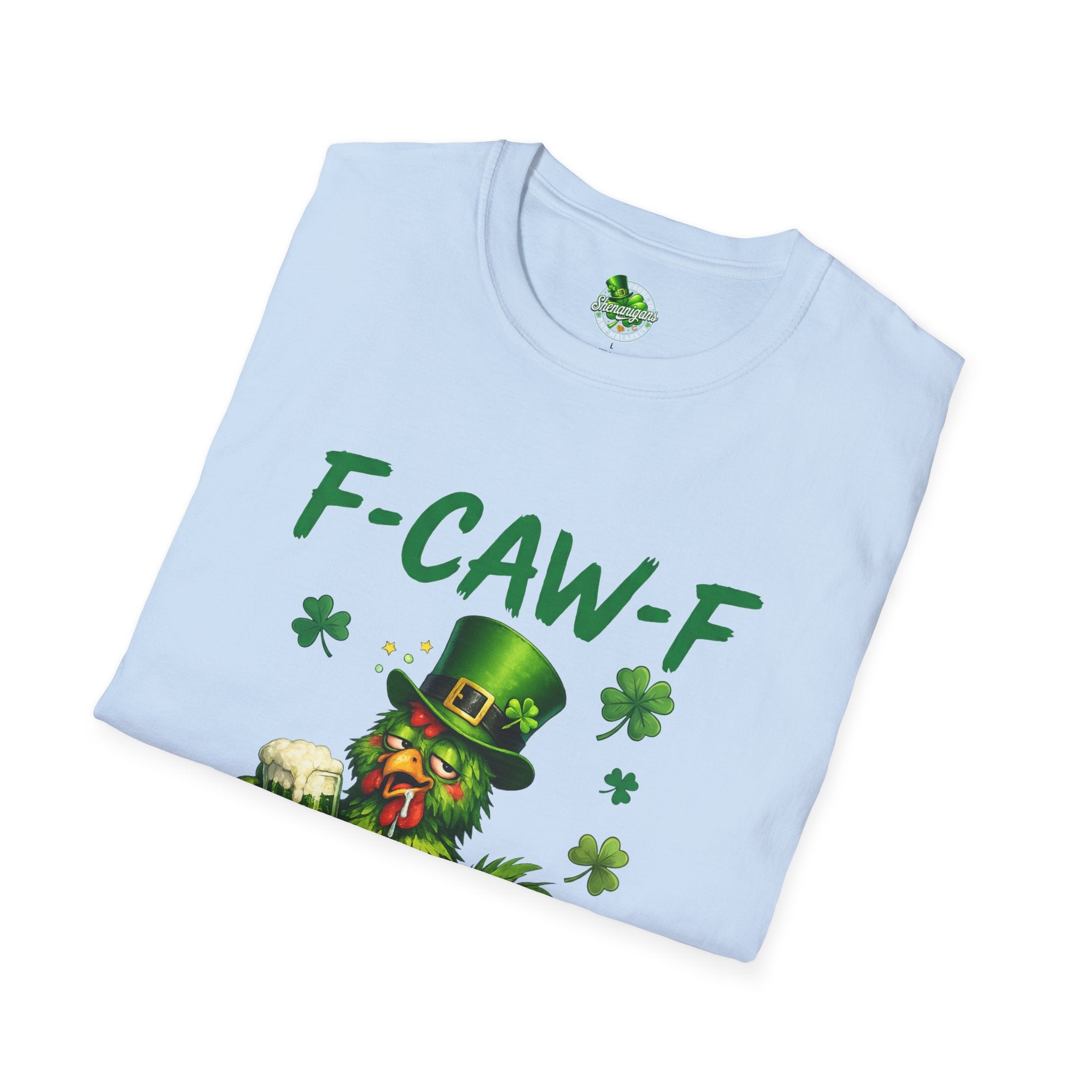 F-CAW-F Leprechaun Chicken T-Shirt | St. Patrick's Day Shamrock Tee