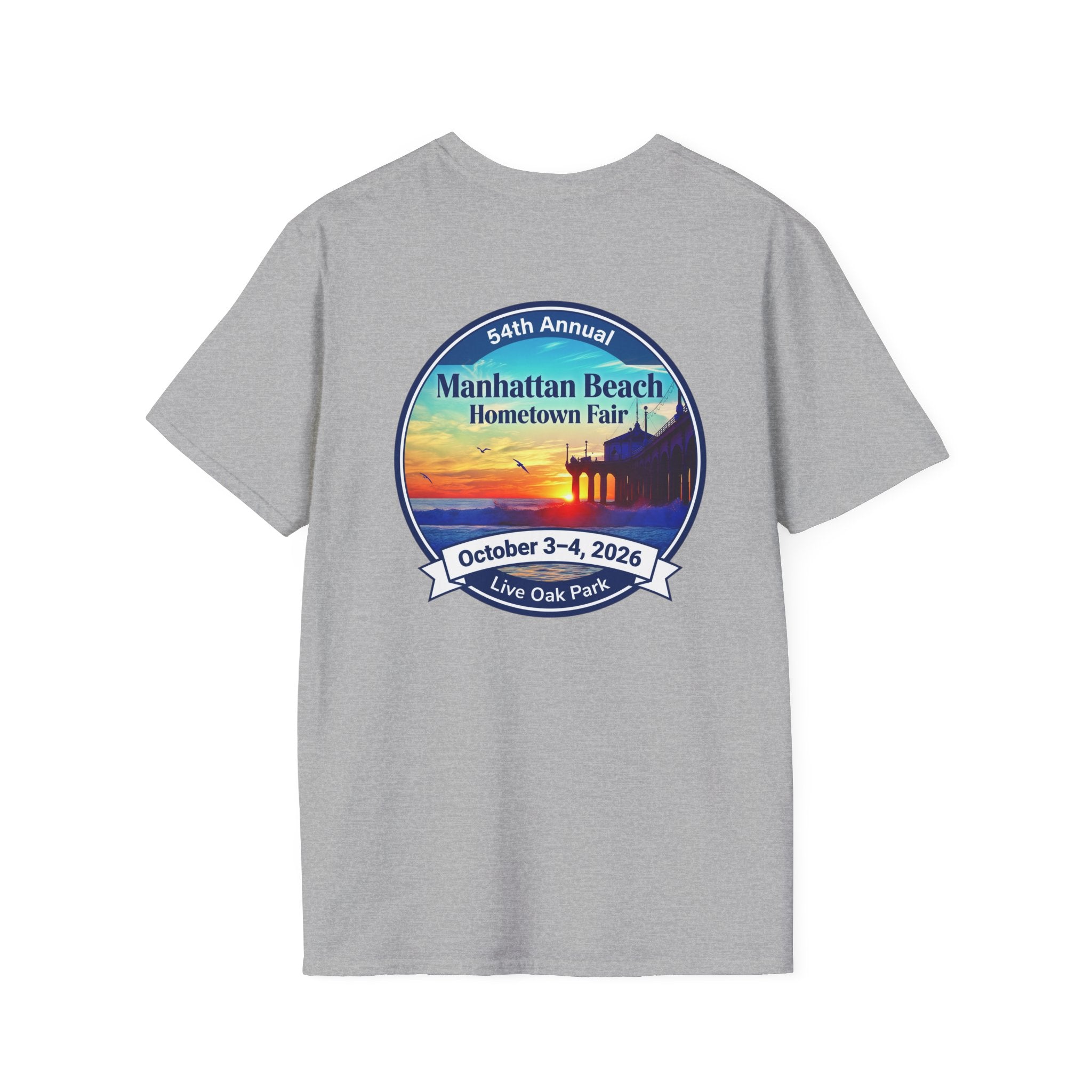 Manhattan Beach Hometown Fair T-Shirt — 54th Annual Sunset Surf Logo (Oct 3-4, 2026)